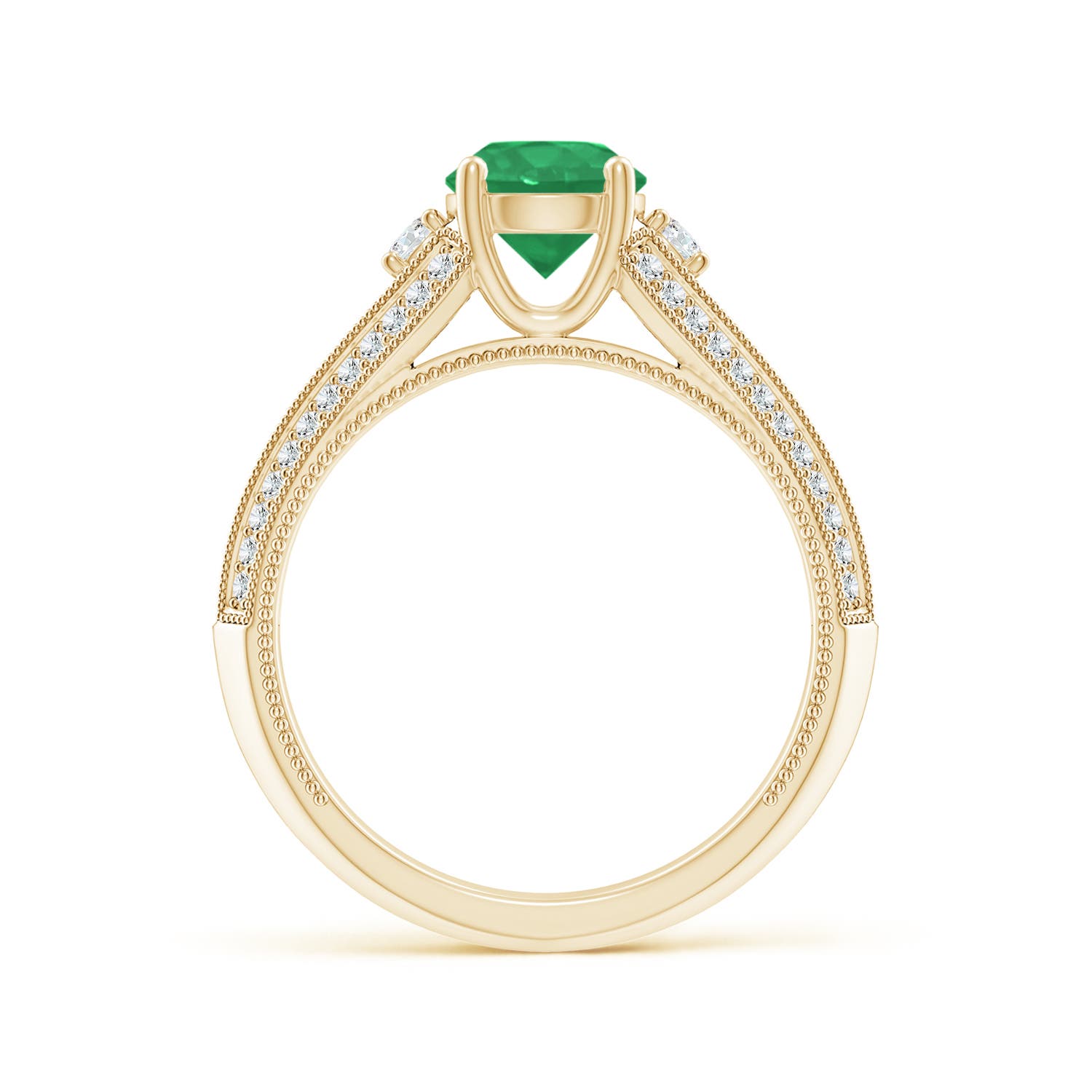 A - Emerald / 1.33 CT / 14 KT Yellow Gold