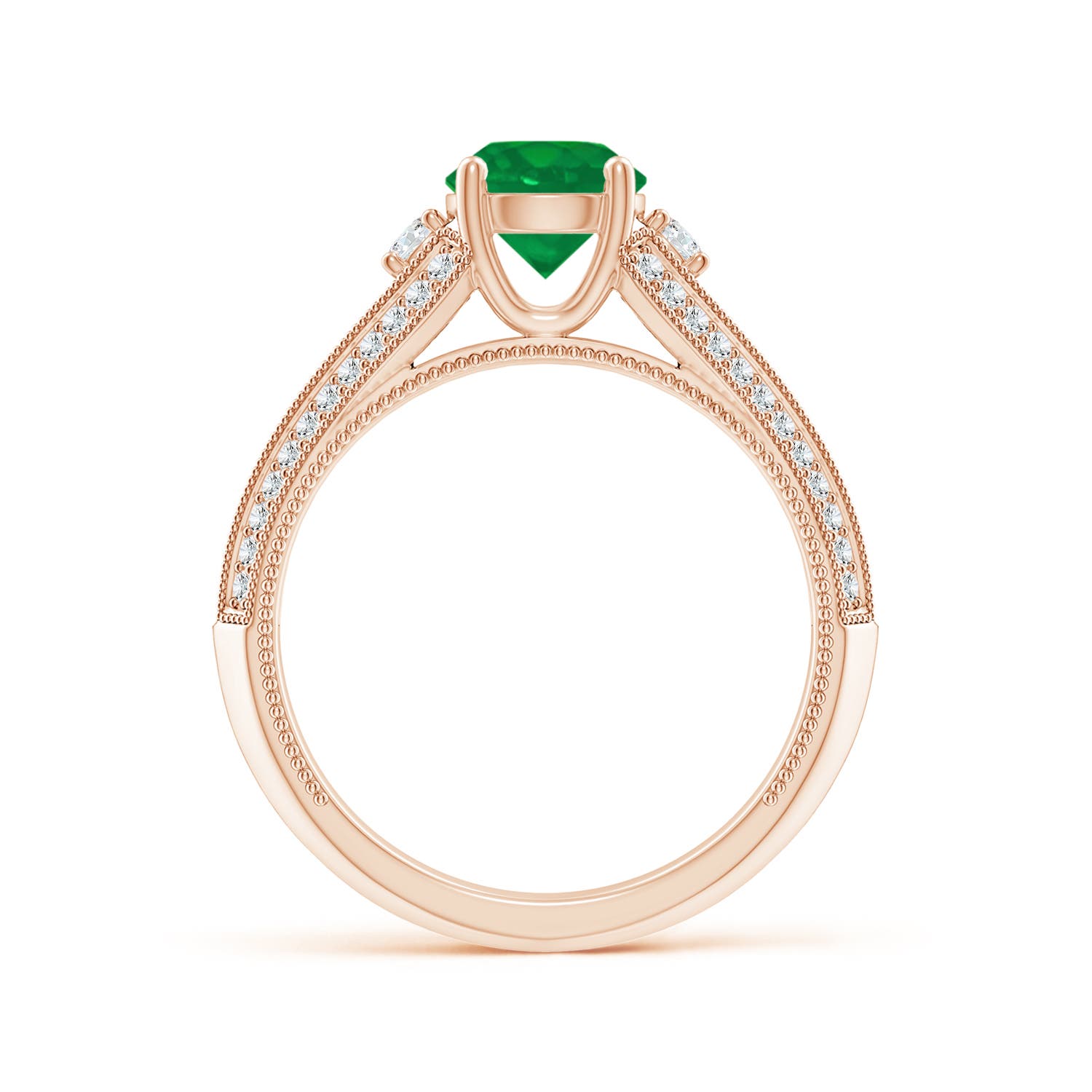 AA - Emerald / 1.33 CT / 14 KT Rose Gold