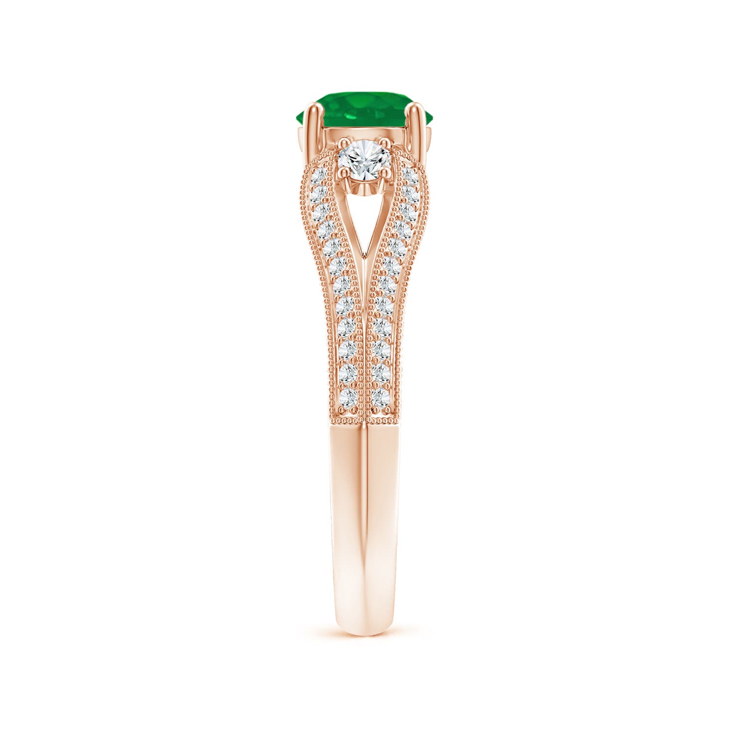 AA - Emerald / 1.33 CT / 14 KT Rose Gold