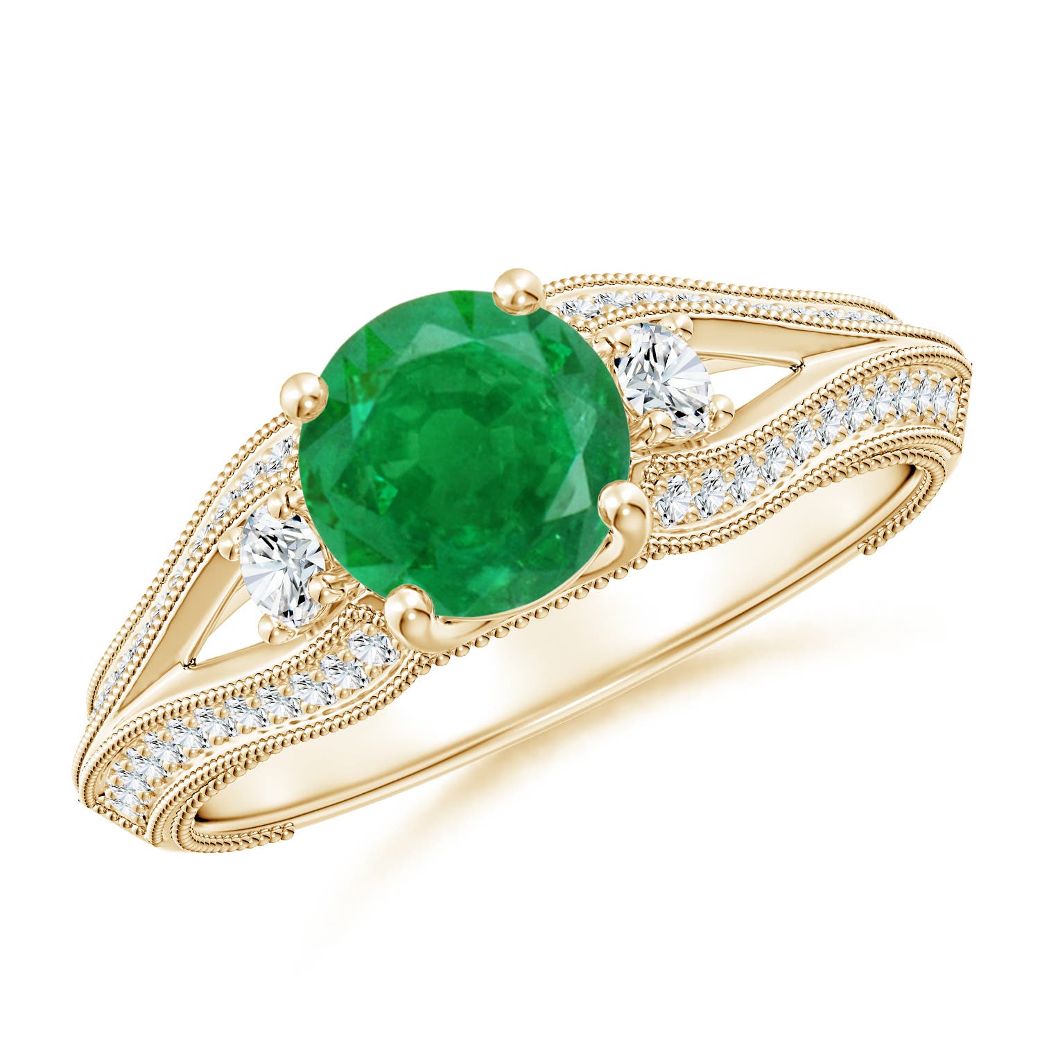 AA - Emerald / 1.33 CT / 14 KT Yellow Gold