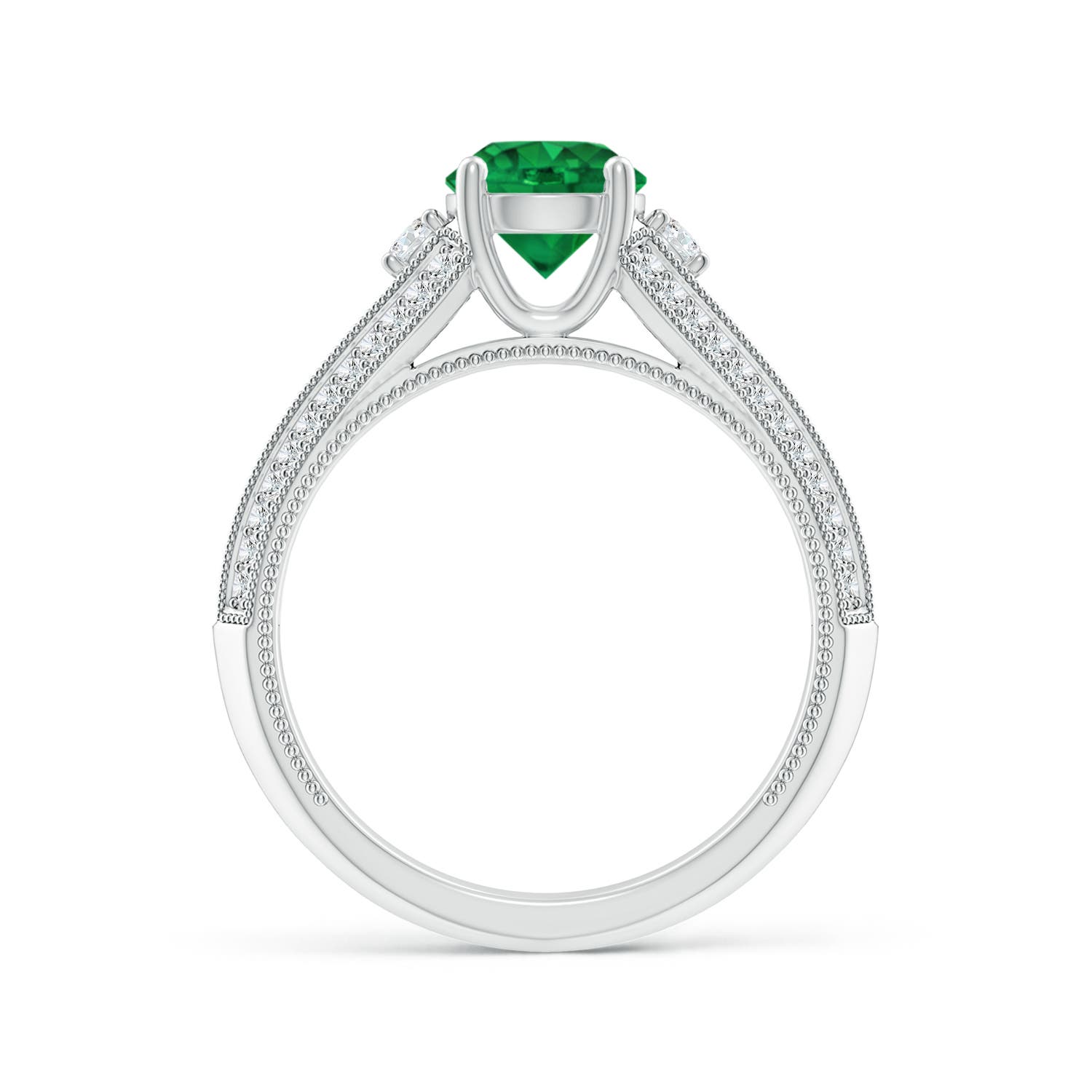 AAA - Emerald / 1.33 CT / 14 KT White Gold