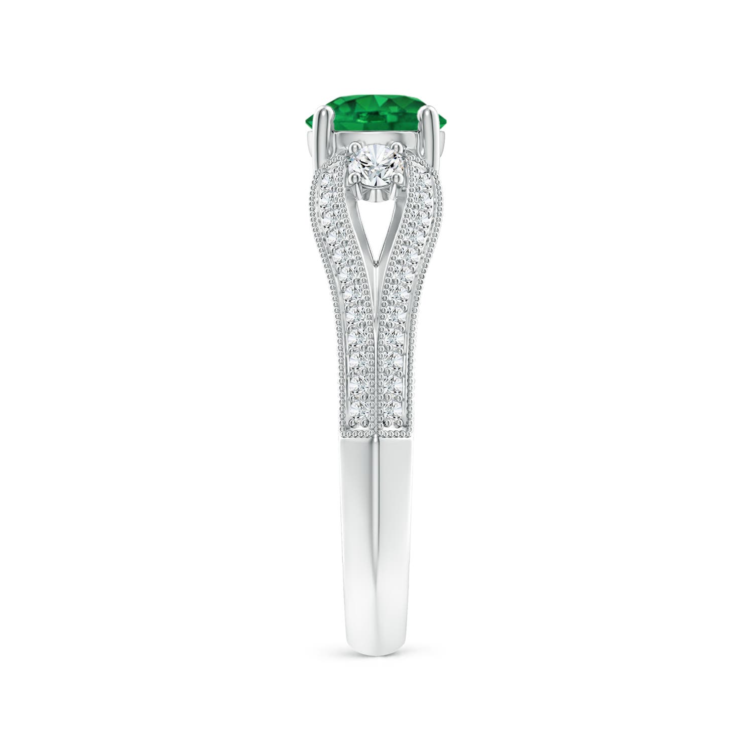 AAA - Emerald / 1.33 CT / 14 KT White Gold