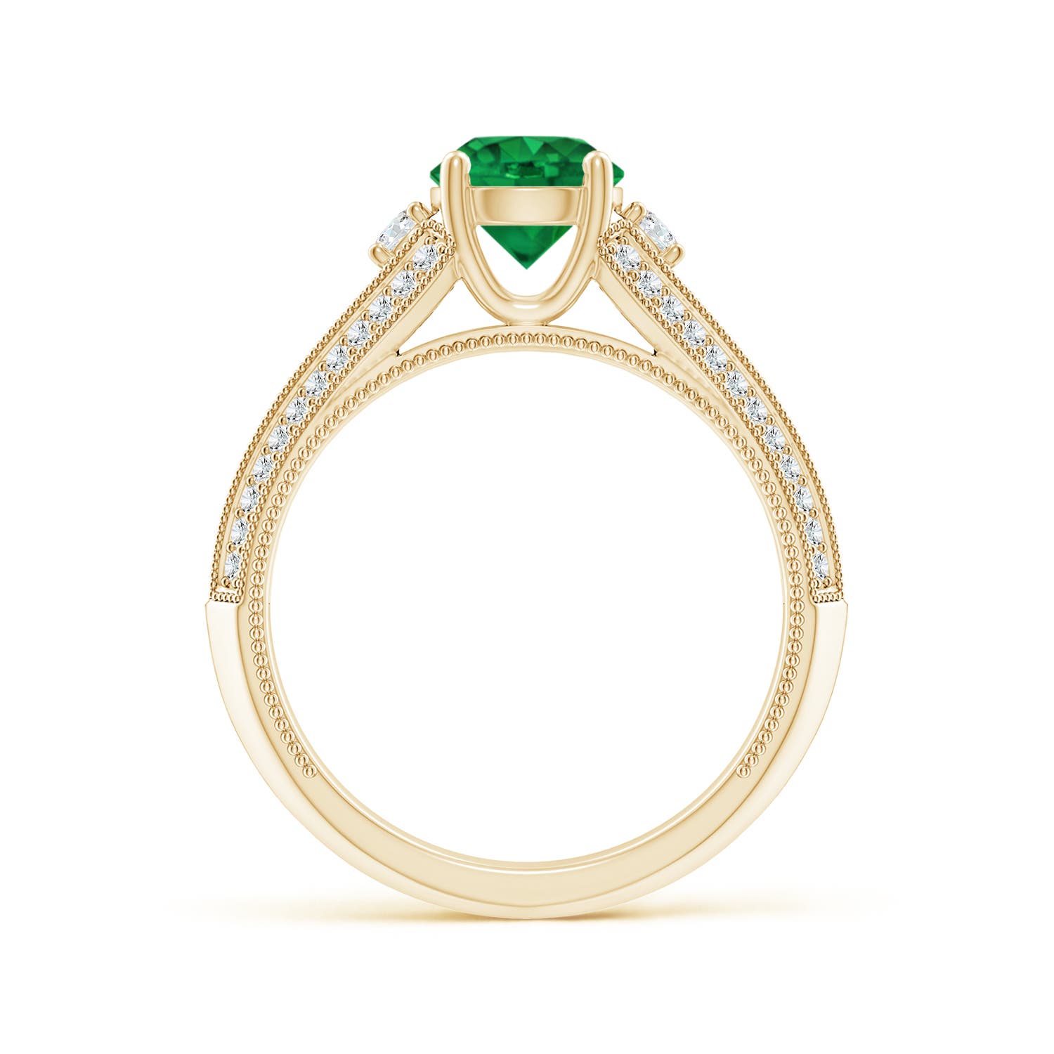 AAA - Emerald / 1.33 CT / 14 KT Yellow Gold