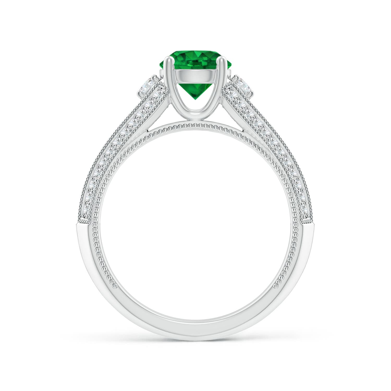 AAAA - Emerald / 1.33 CT / 14 KT White Gold