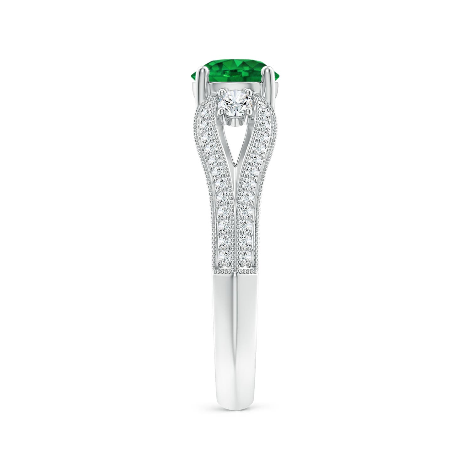 AAAA - Emerald / 1.33 CT / 14 KT White Gold