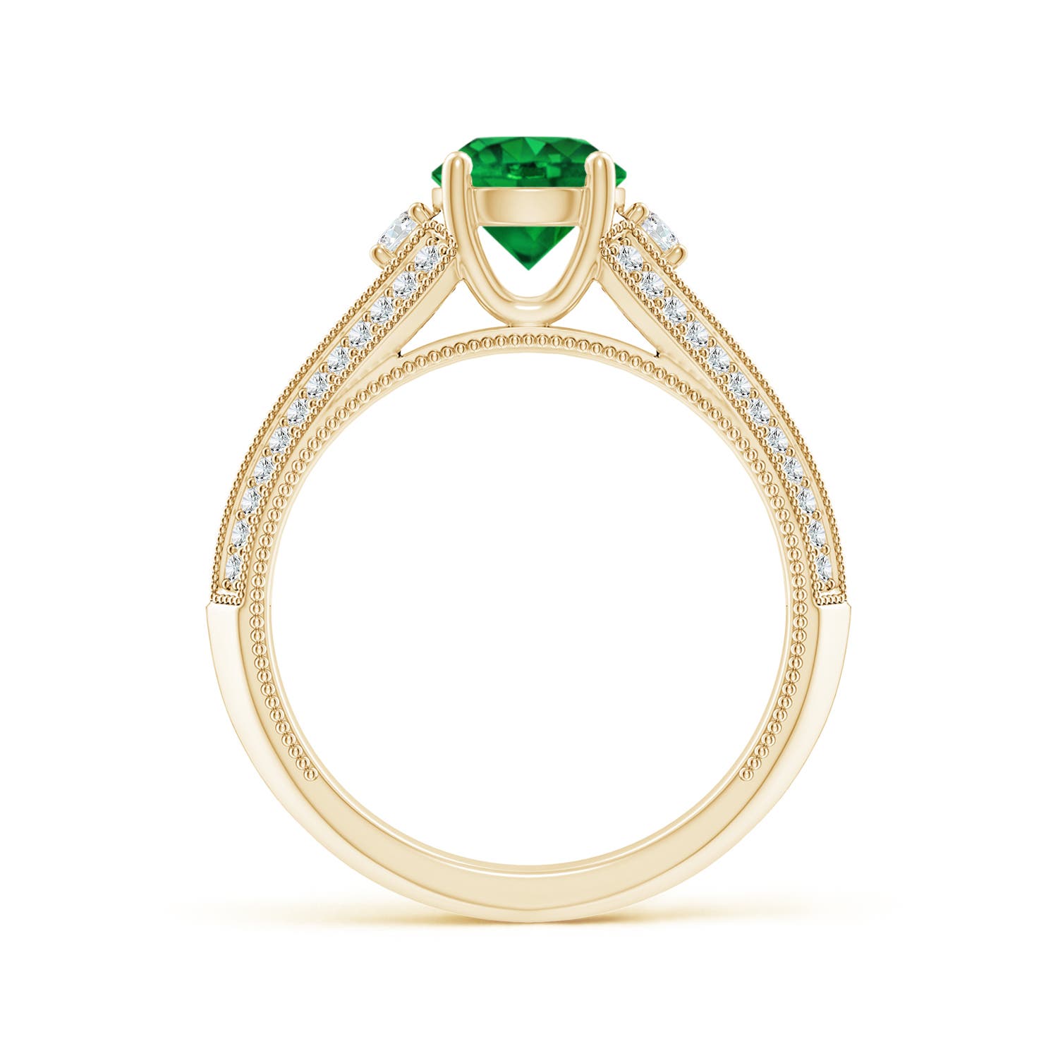 AAAA - Emerald / 1.33 CT / 14 KT Yellow Gold