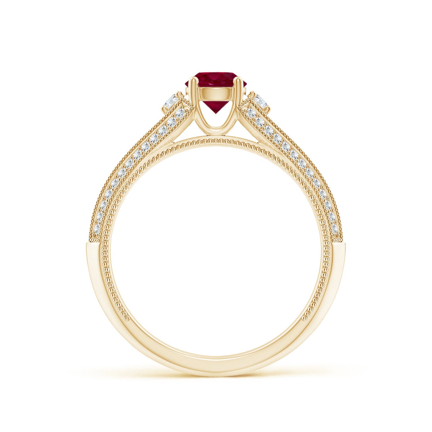 A - Ruby / 0.85 CT / 14 KT Yellow Gold