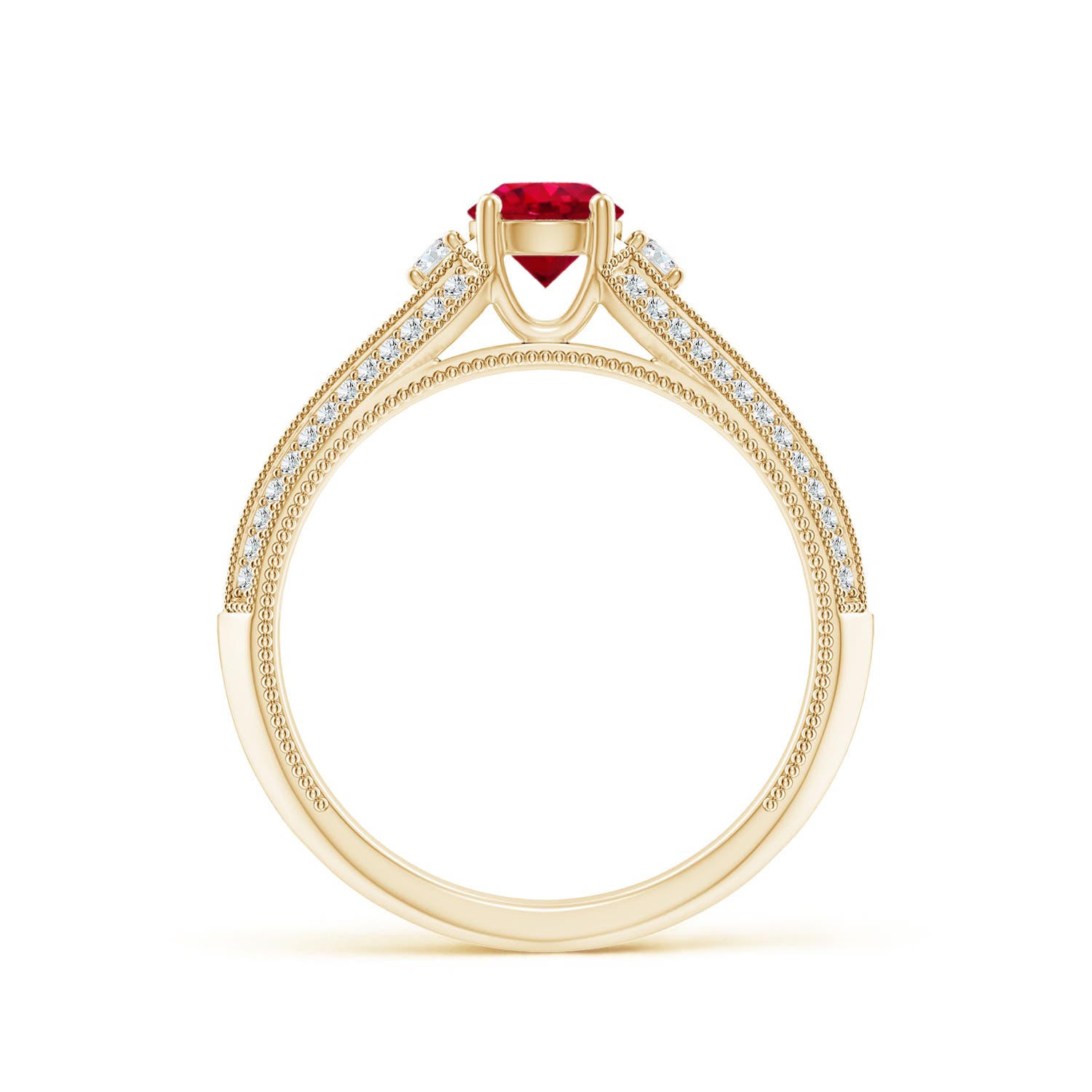 AAA - Ruby / 0.85 CT / 14 KT Yellow Gold