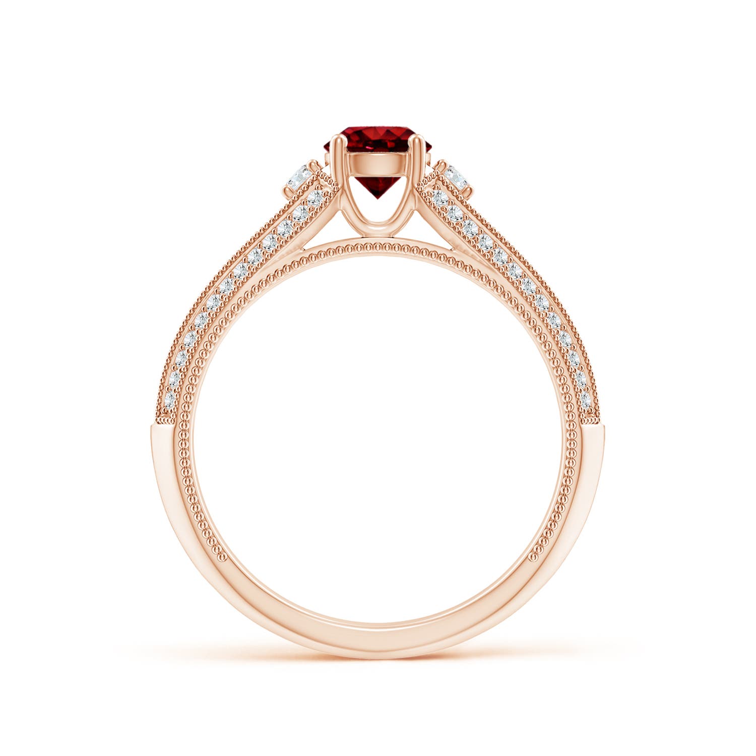 AAAA - Ruby / 0.85 CT / 14 KT Rose Gold