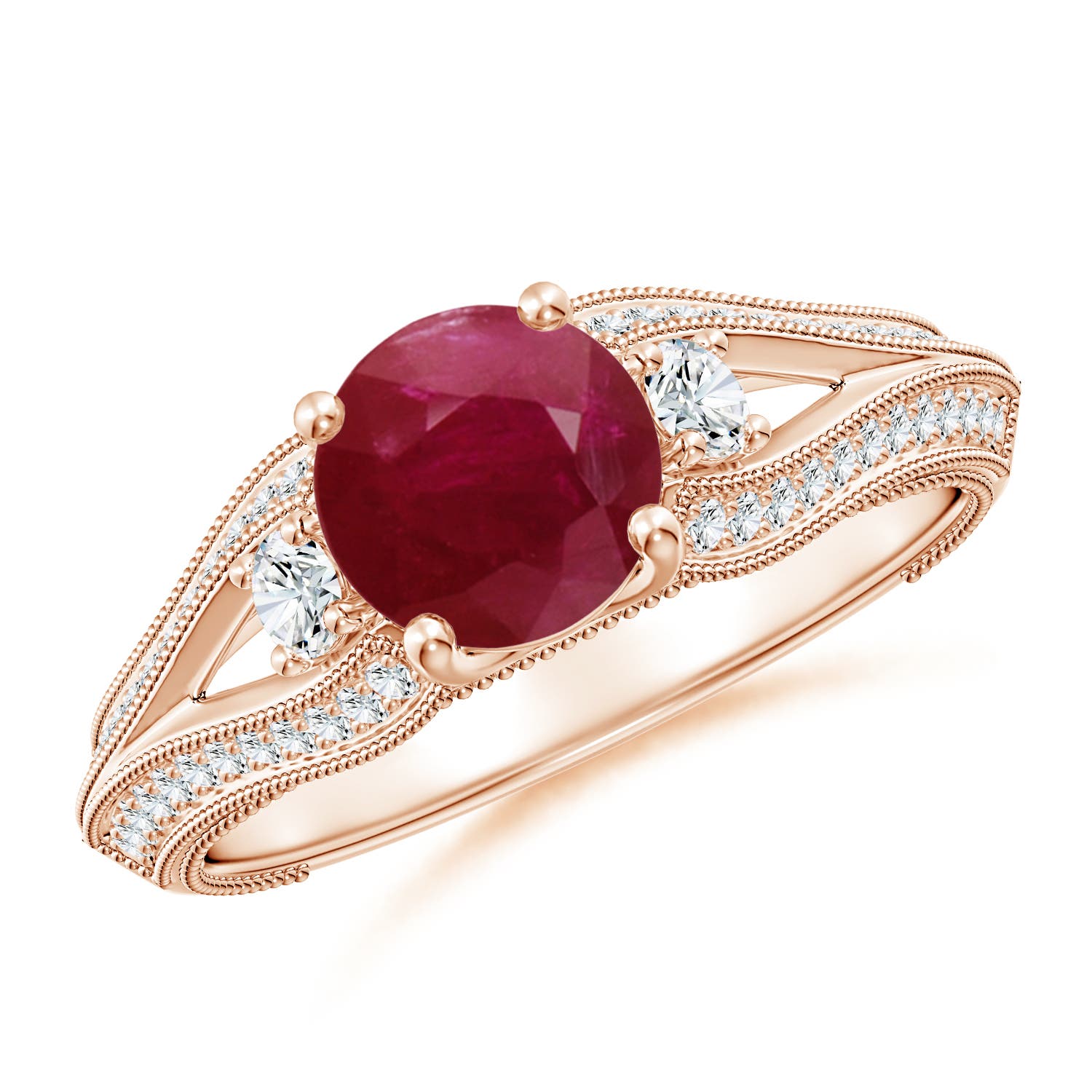 A - Ruby / 1.58 CT / 14 KT Rose Gold