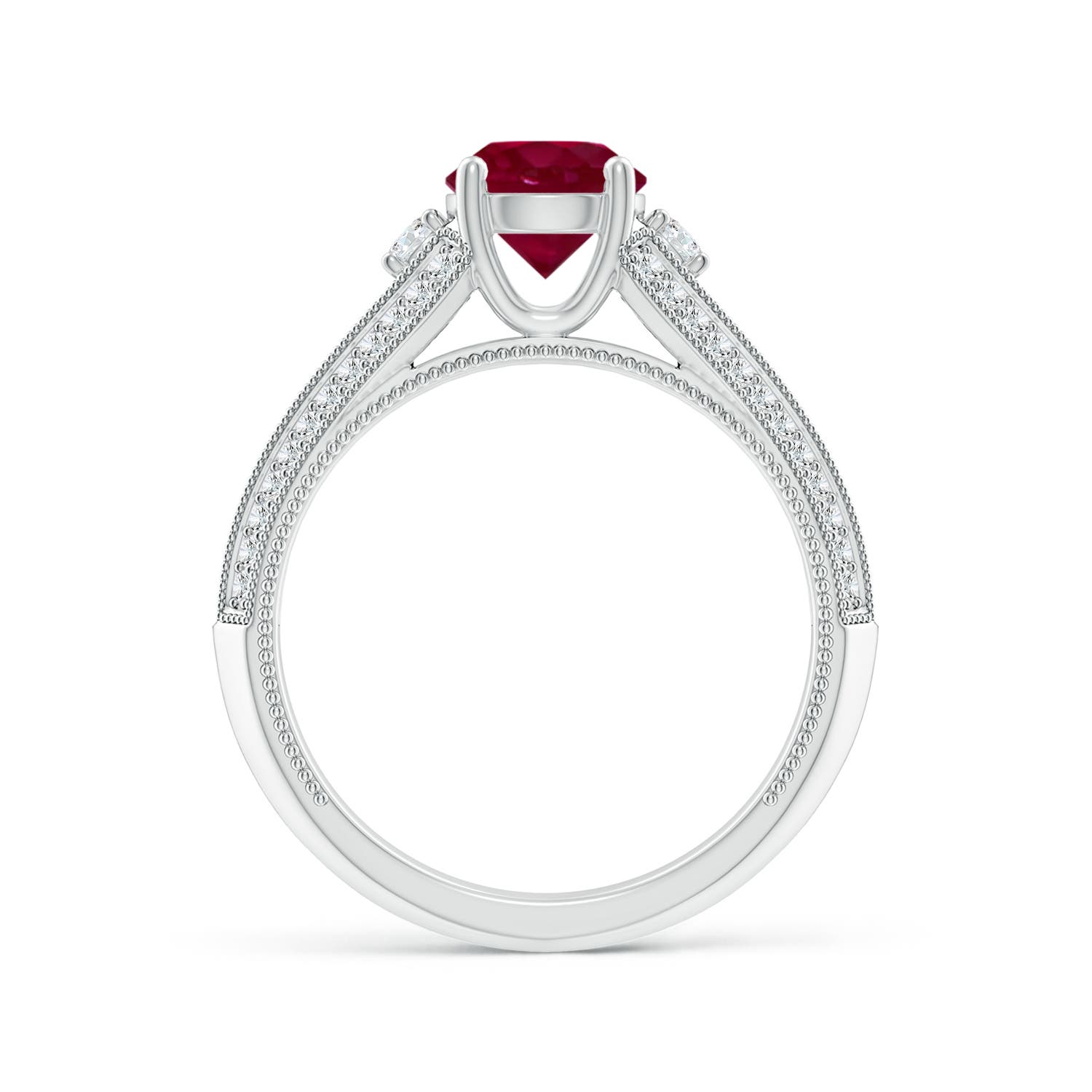 A - Ruby / 1.58 CT / 14 KT White Gold