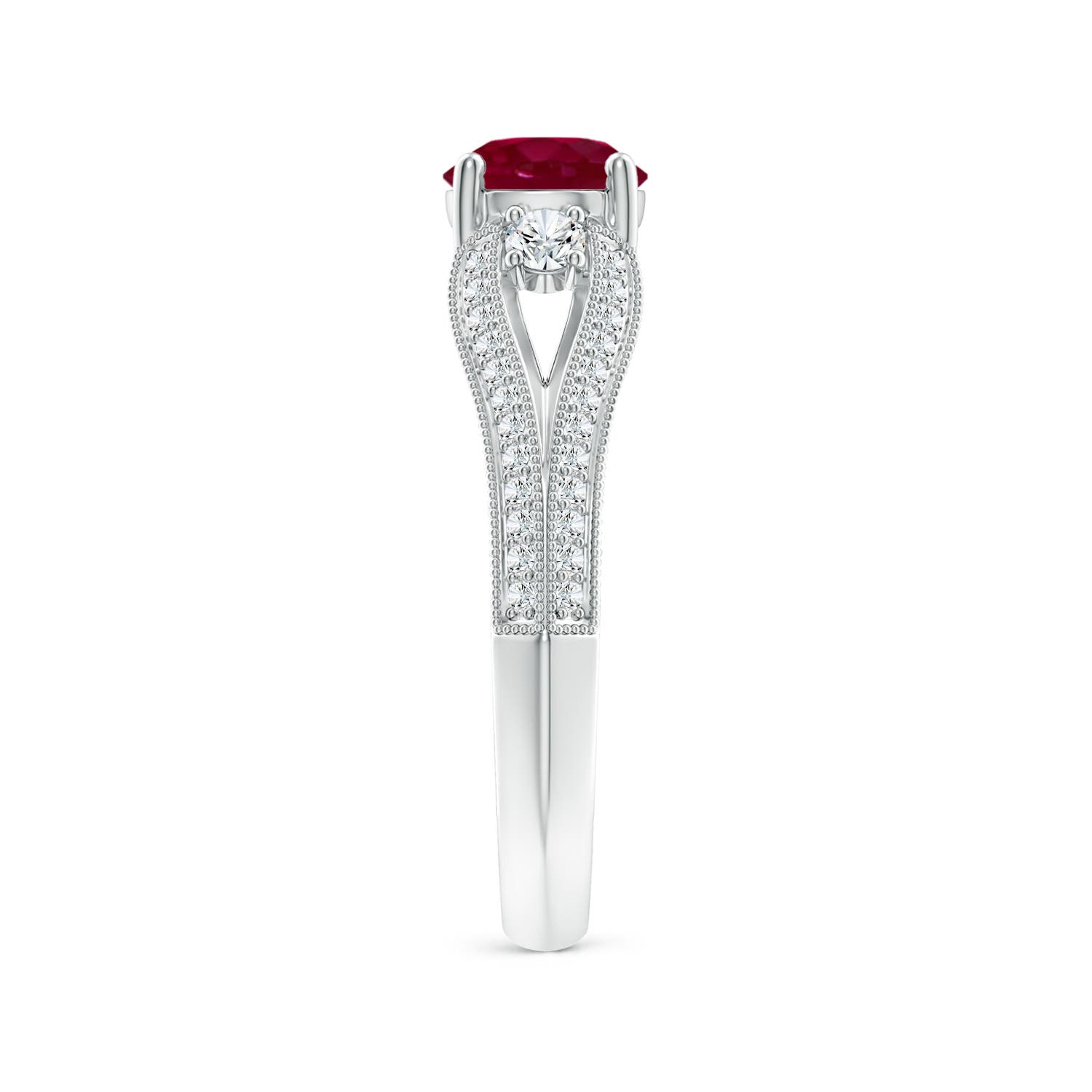 A - Ruby / 1.58 CT / 14 KT White Gold