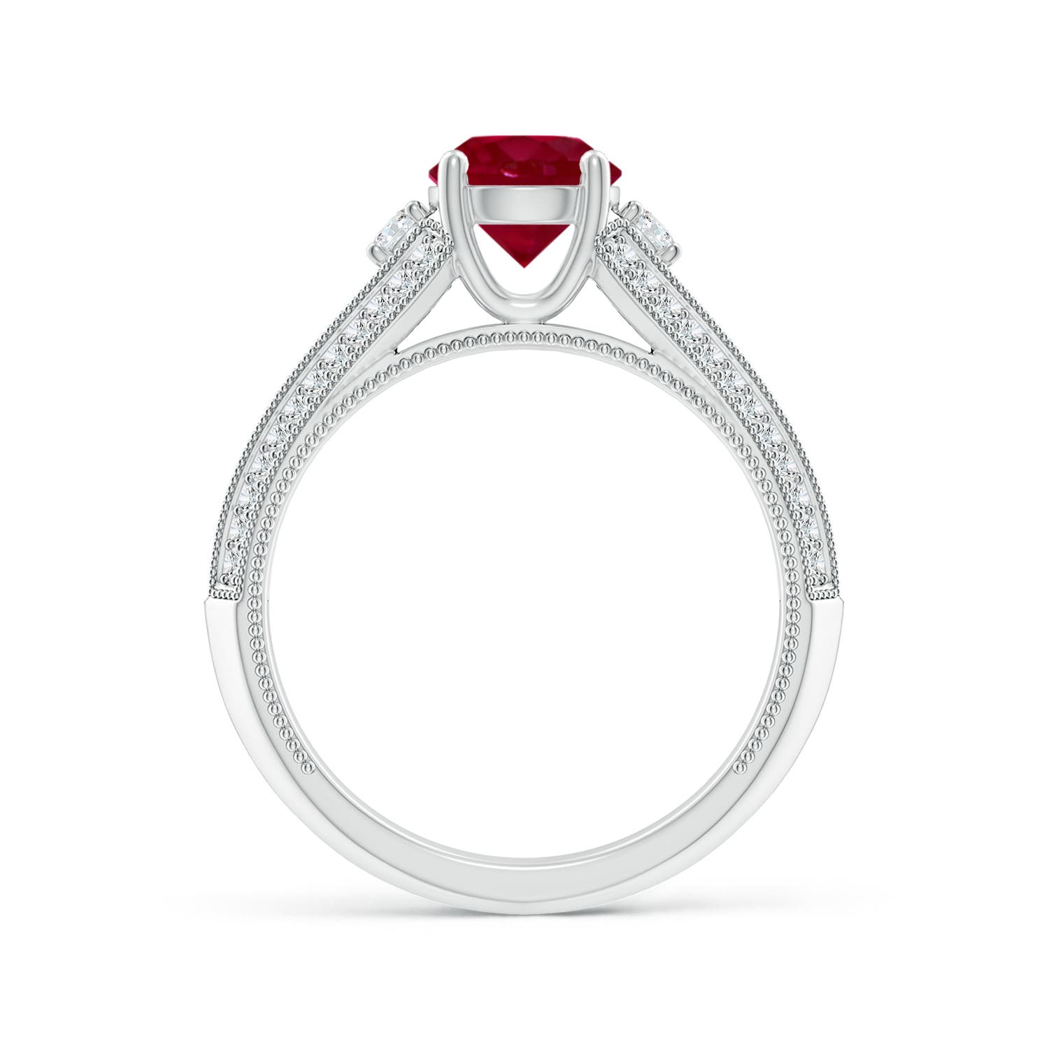 AA - Ruby / 1.58 CT / 14 KT White Gold