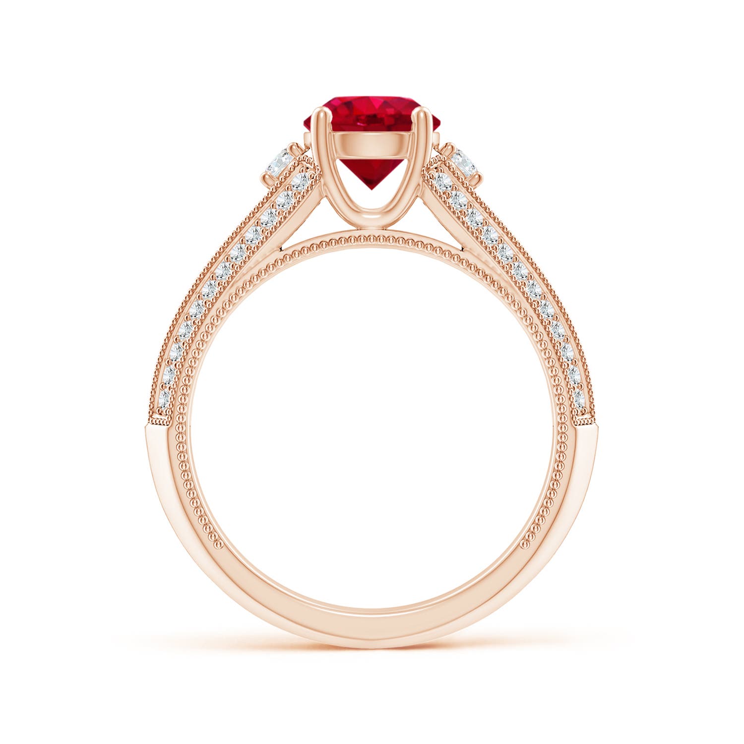 AAA - Ruby / 1.58 CT / 14 KT Rose Gold