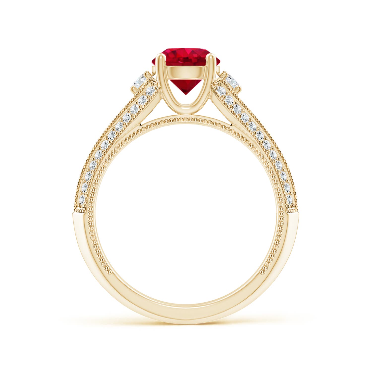 AAA - Ruby / 1.58 CT / 14 KT Yellow Gold