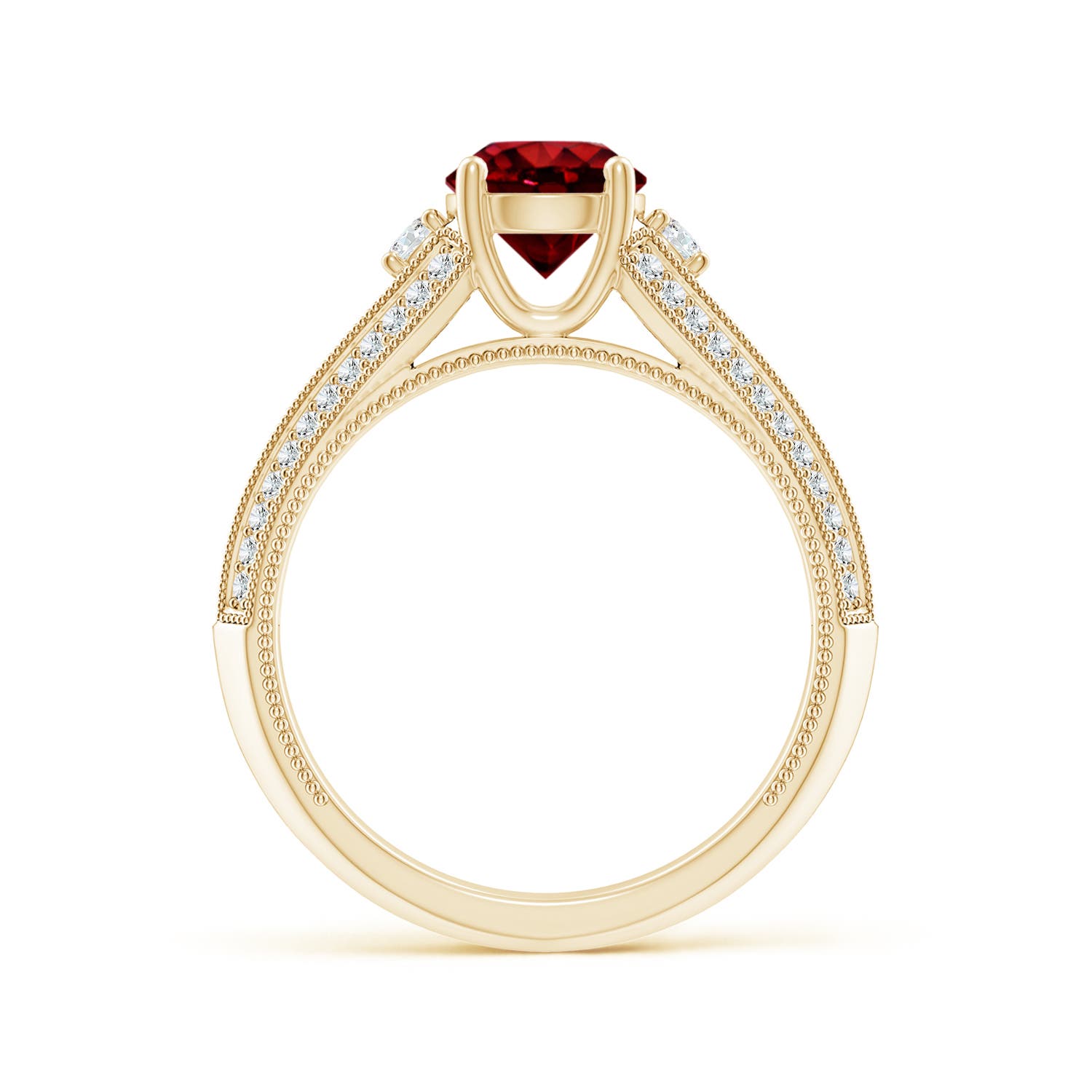 AAAA - Ruby / 1.58 CT / 14 KT Yellow Gold