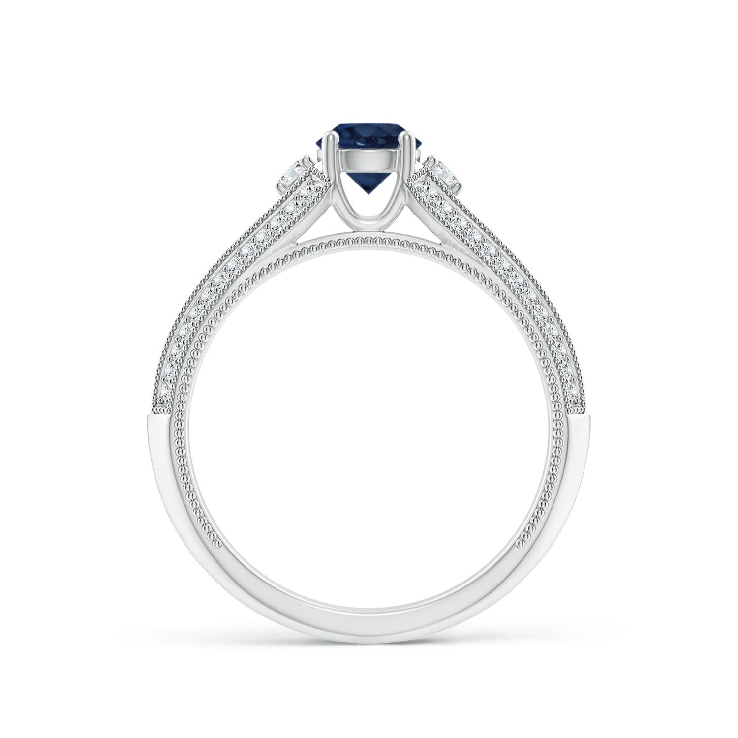 AA - Blue Sapphire / 0.85 CT / 14 KT White Gold