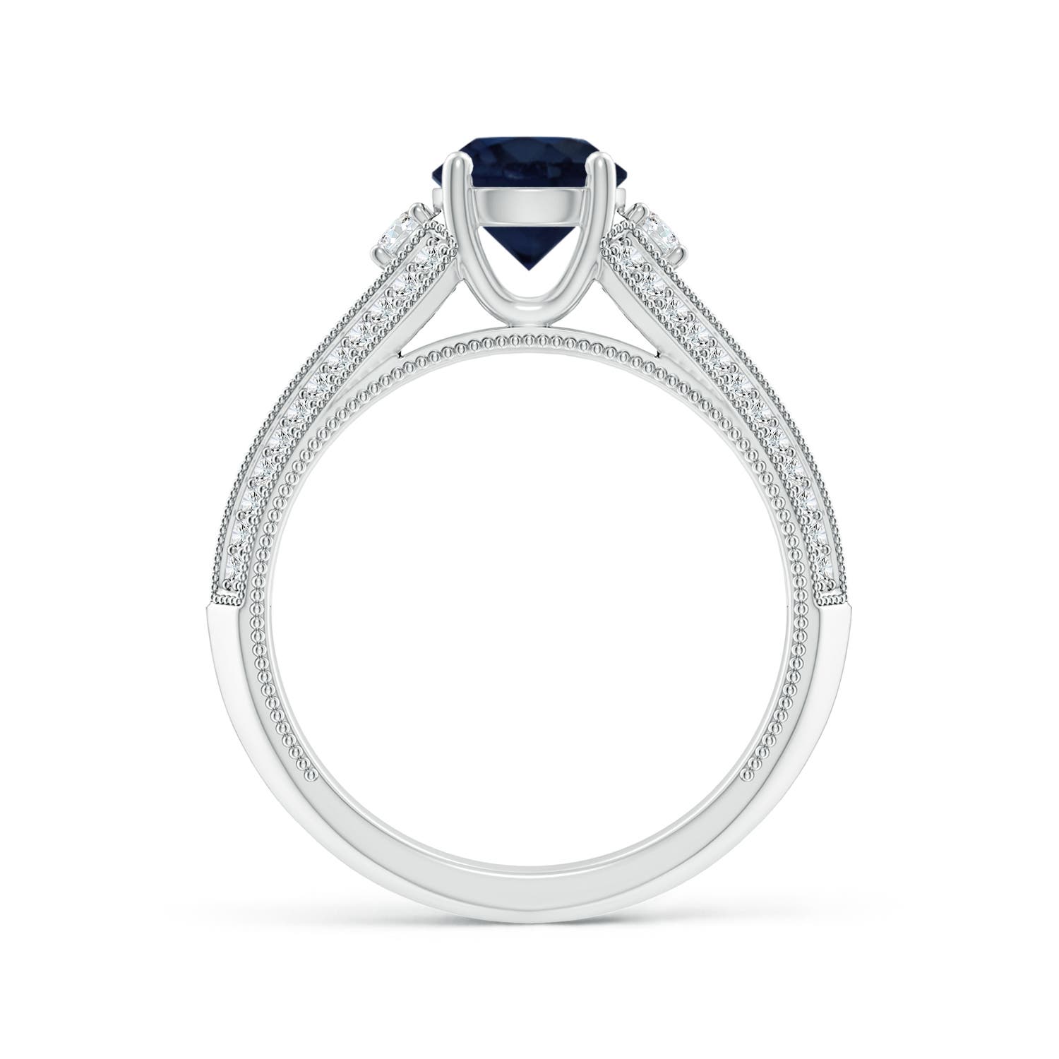 A - Blue Sapphire / 1.58 CT / 14 KT White Gold