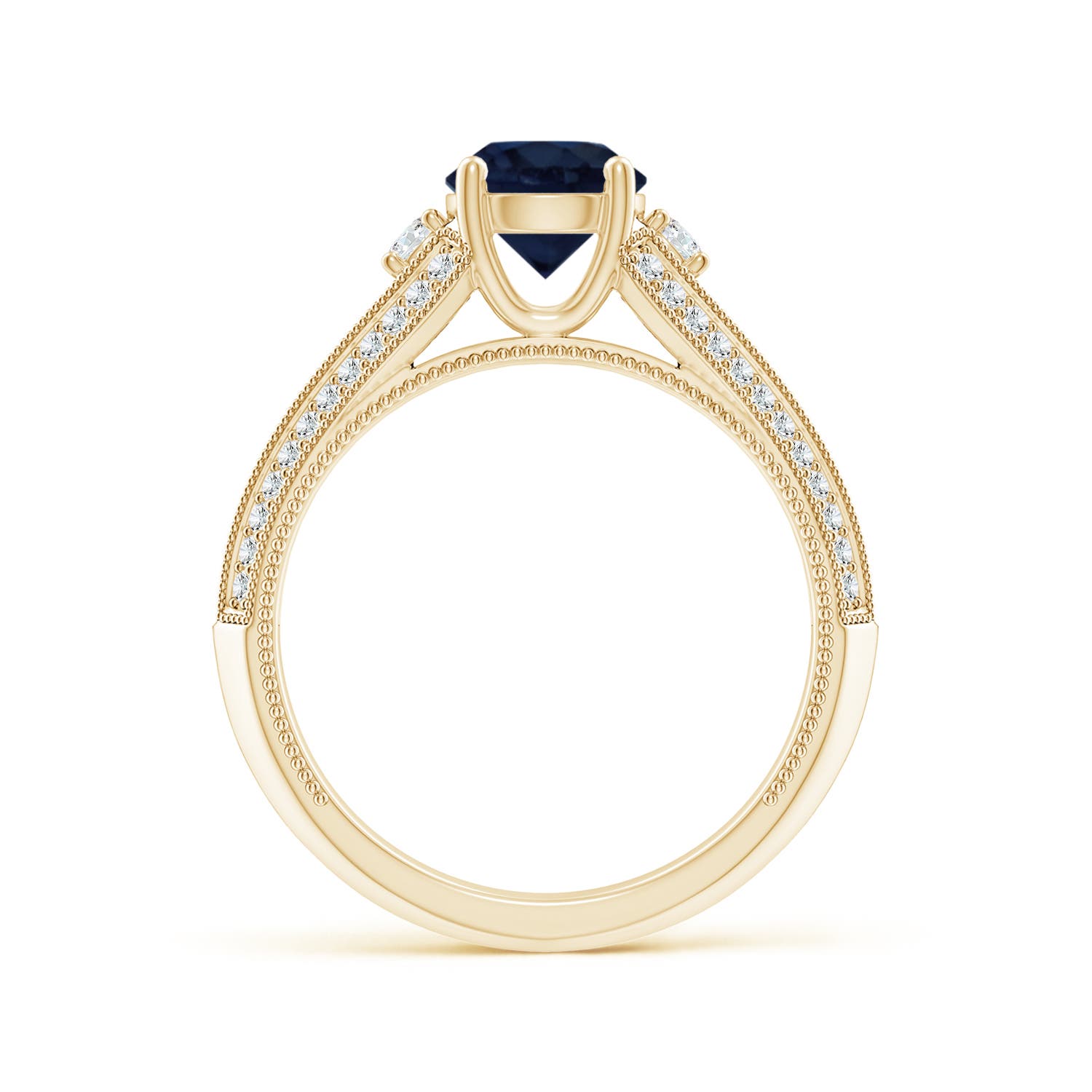 A - Blue Sapphire / 1.58 CT / 14 KT Yellow Gold