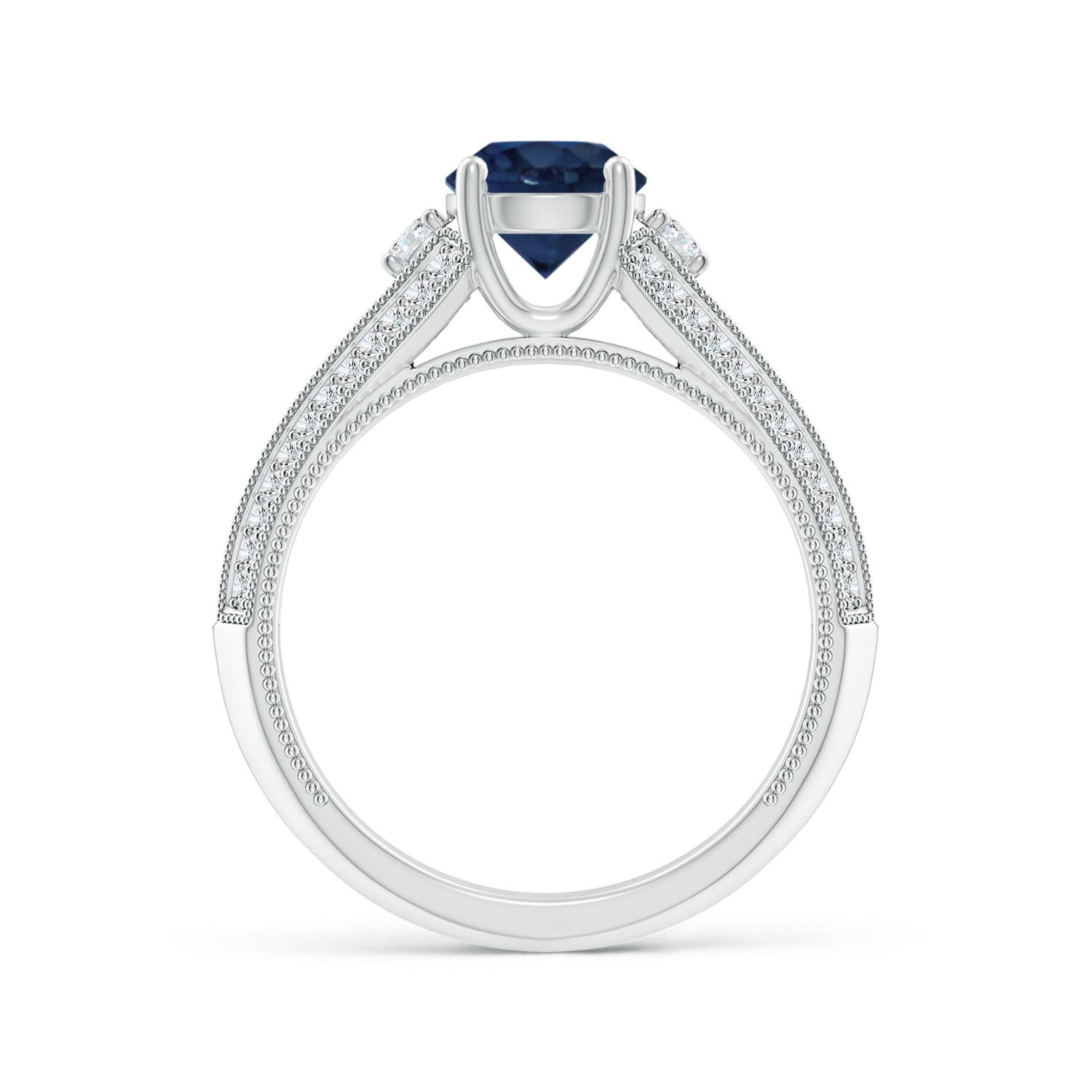 AA - Blue Sapphire / 1.58 CT / 14 KT White Gold