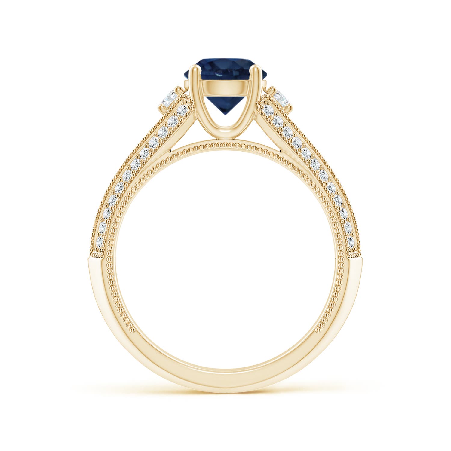 AA - Blue Sapphire / 1.58 CT / 14 KT Yellow Gold