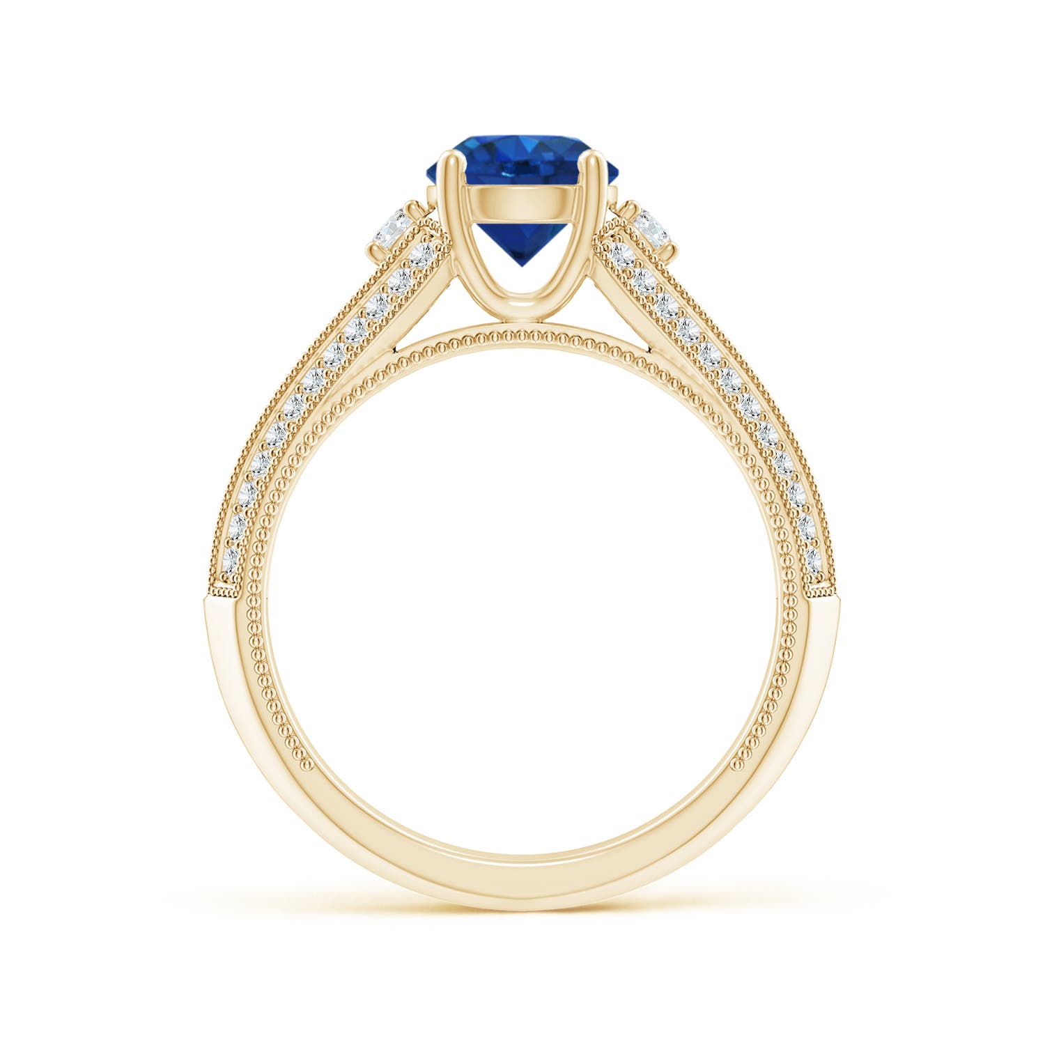 AAA - Blue Sapphire / 1.58 CT / 14 KT Yellow Gold