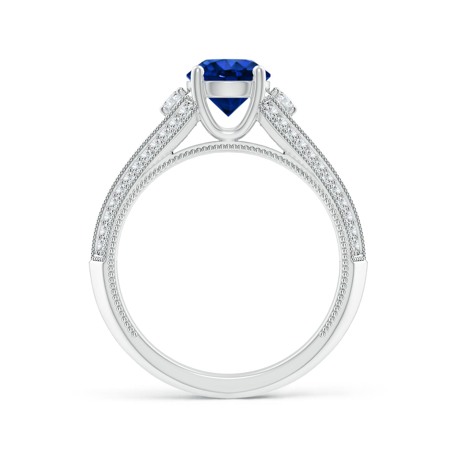 AAAA - Blue Sapphire / 1.58 CT / 14 KT White Gold