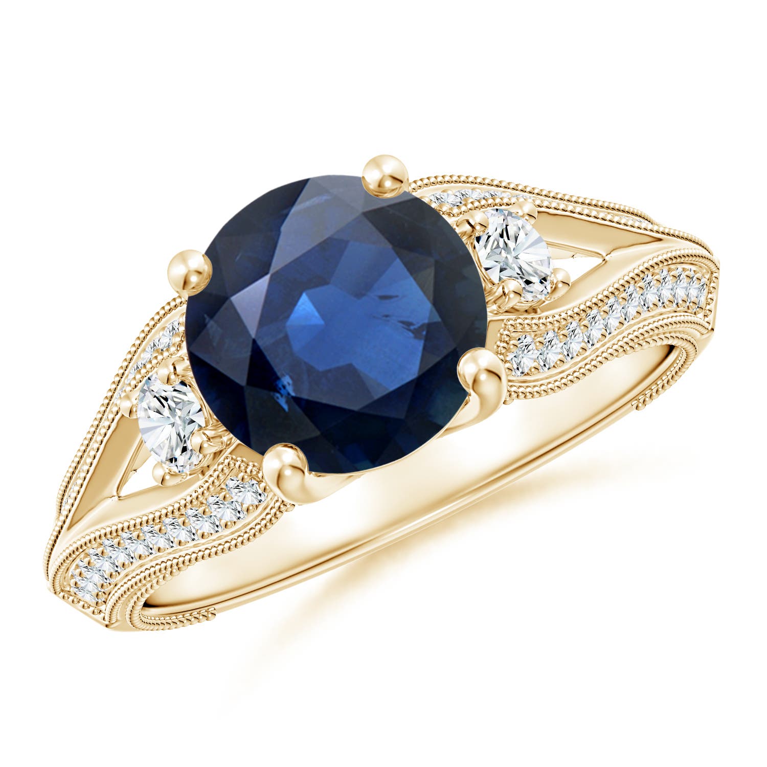 AA - Blue Sapphire / 2.63 CT / 14 KT Yellow Gold