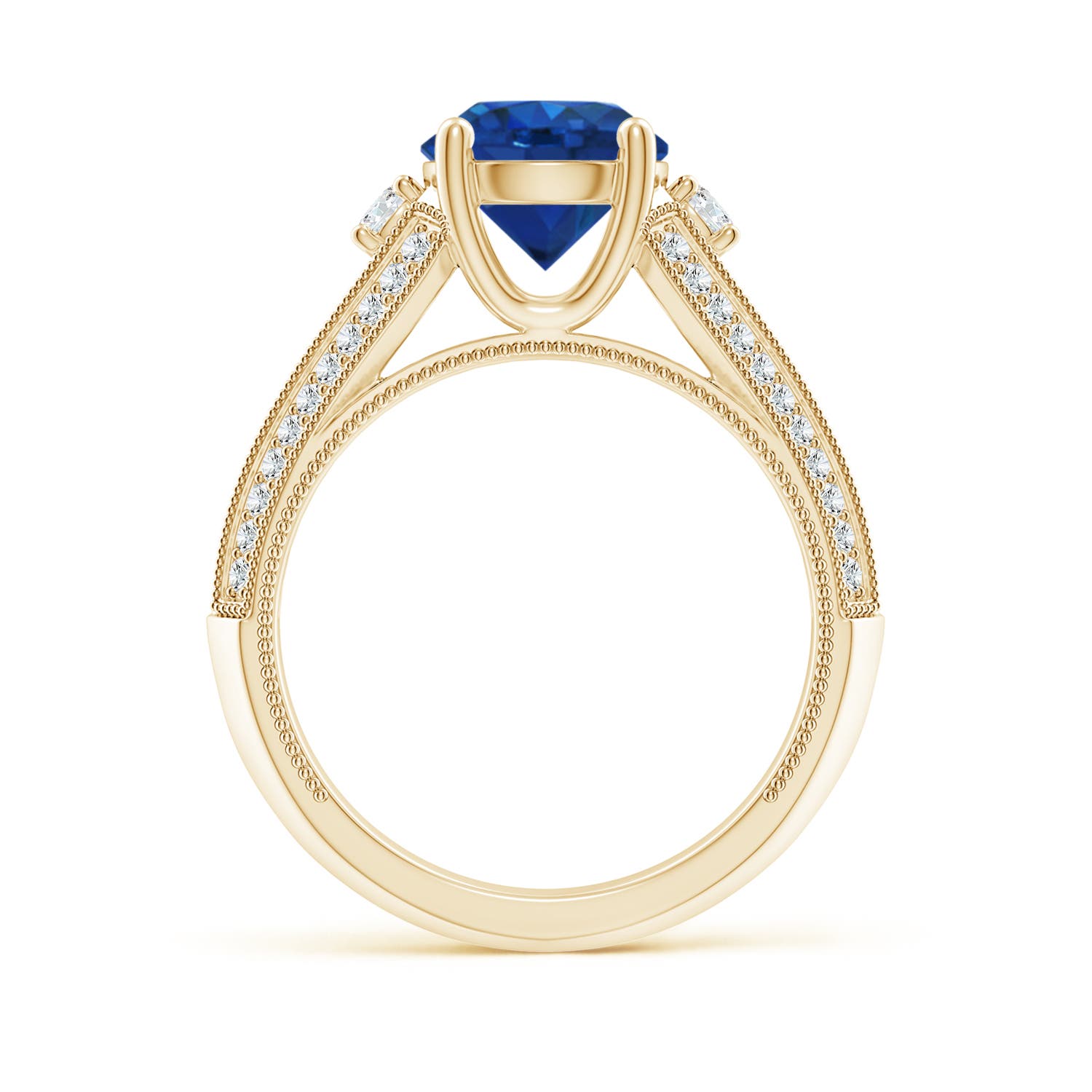 AAA - Blue Sapphire / 2.63 CT / 14 KT Yellow Gold