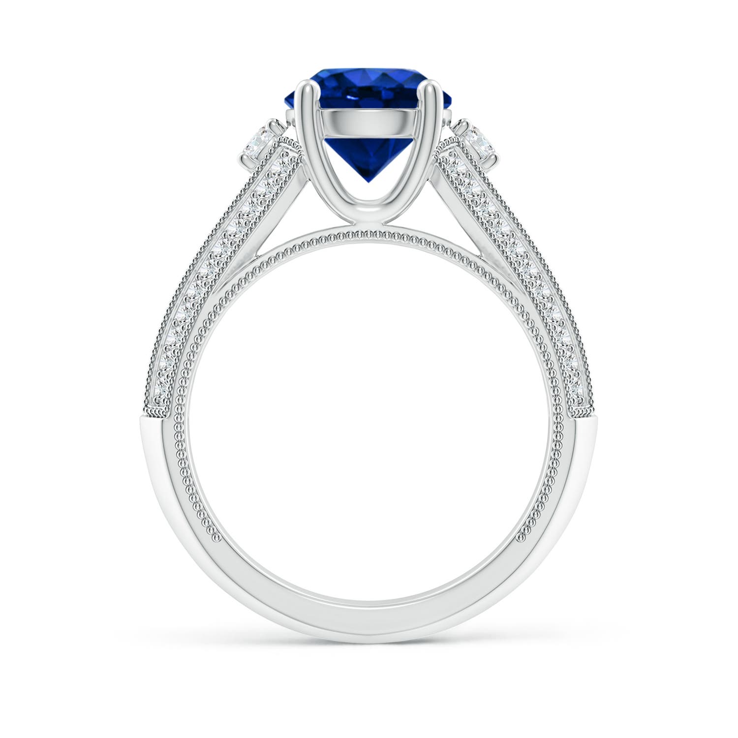 AAAA - Blue Sapphire / 2.63 CT / 14 KT White Gold