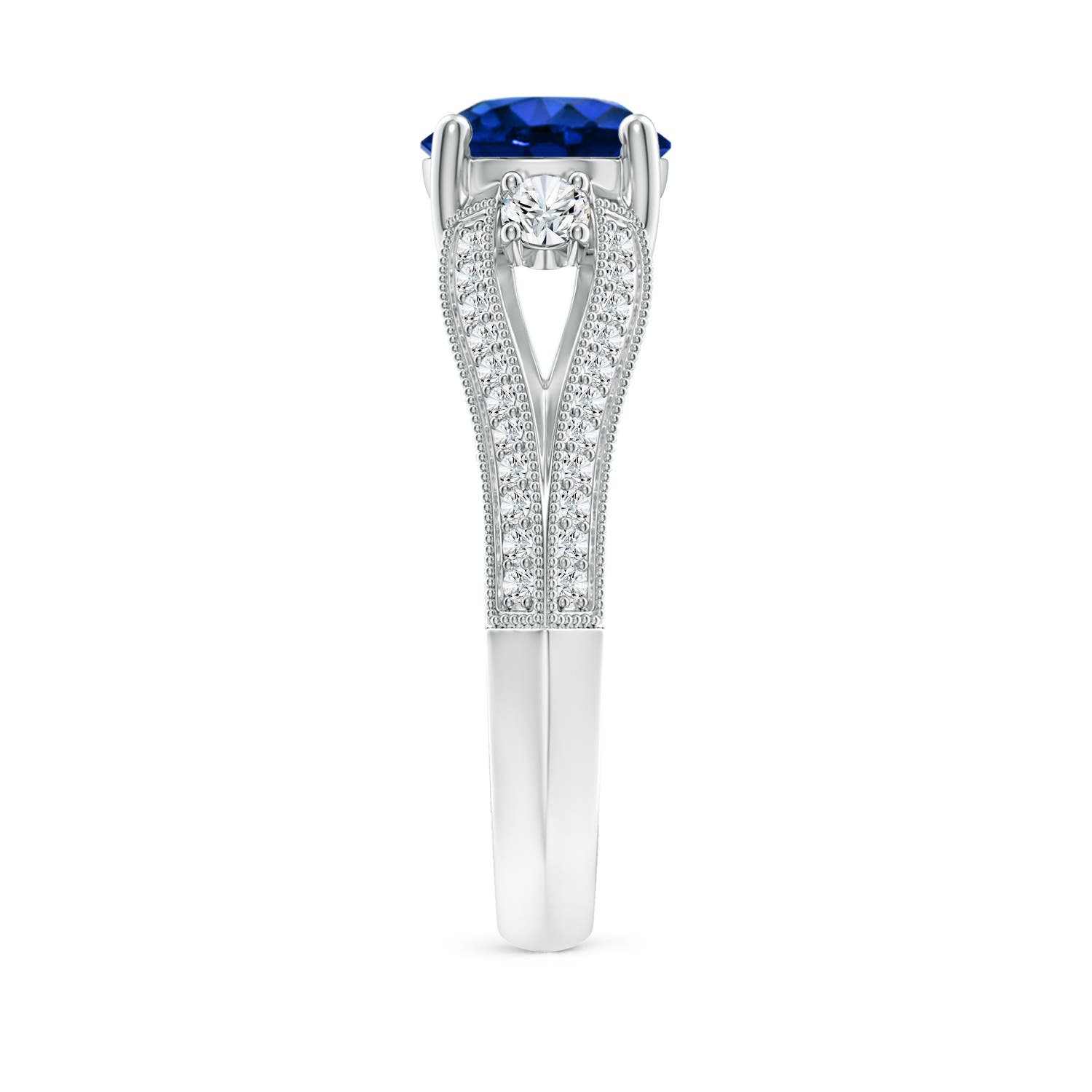 AAAA - Blue Sapphire / 2.63 CT / 14 KT White Gold