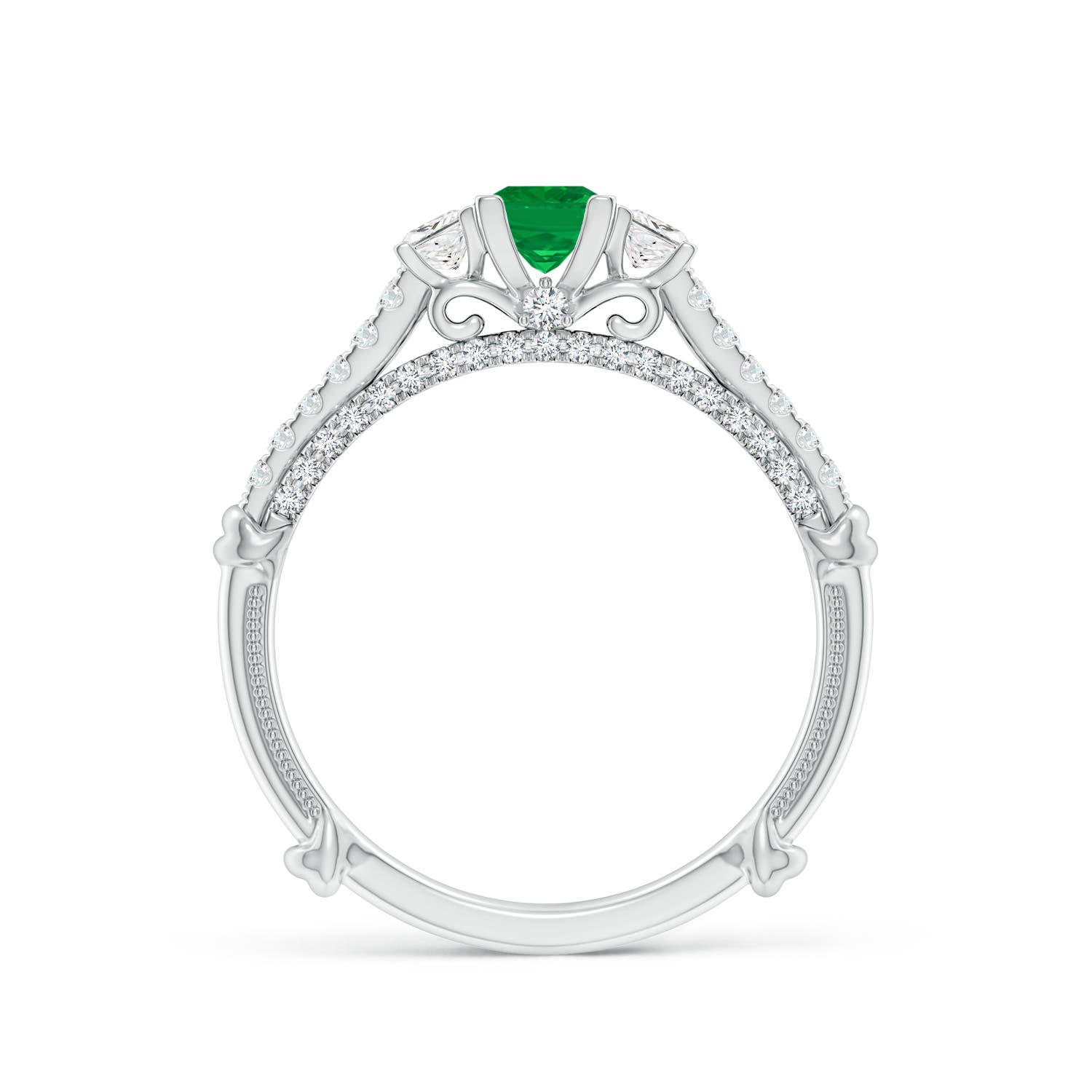 AA - Emerald / 0.73 CT / 14 KT White Gold