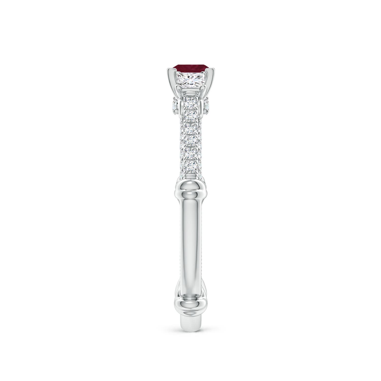 A - Ruby / 0.83 CT / 14 KT White Gold