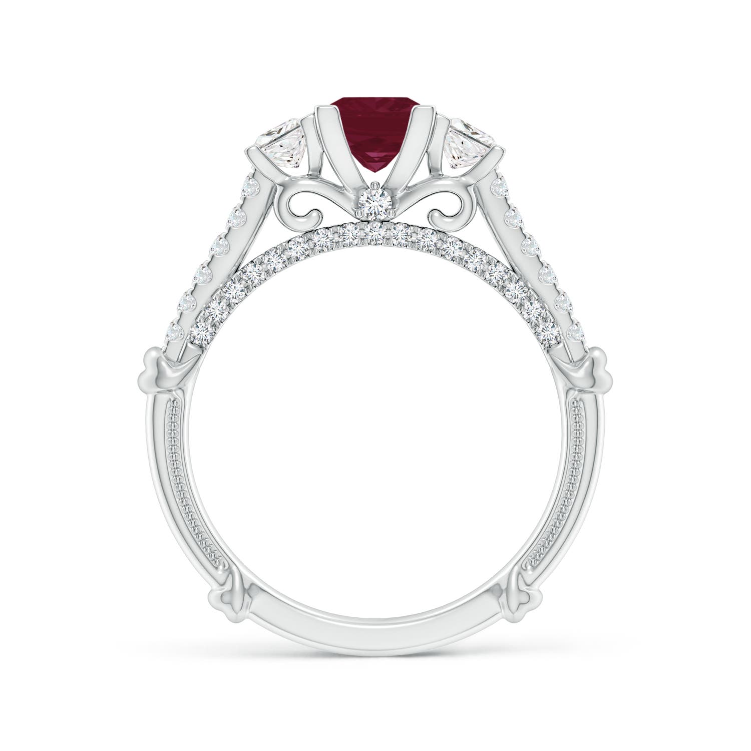 A - Ruby / 1.39 CT / 14 KT White Gold