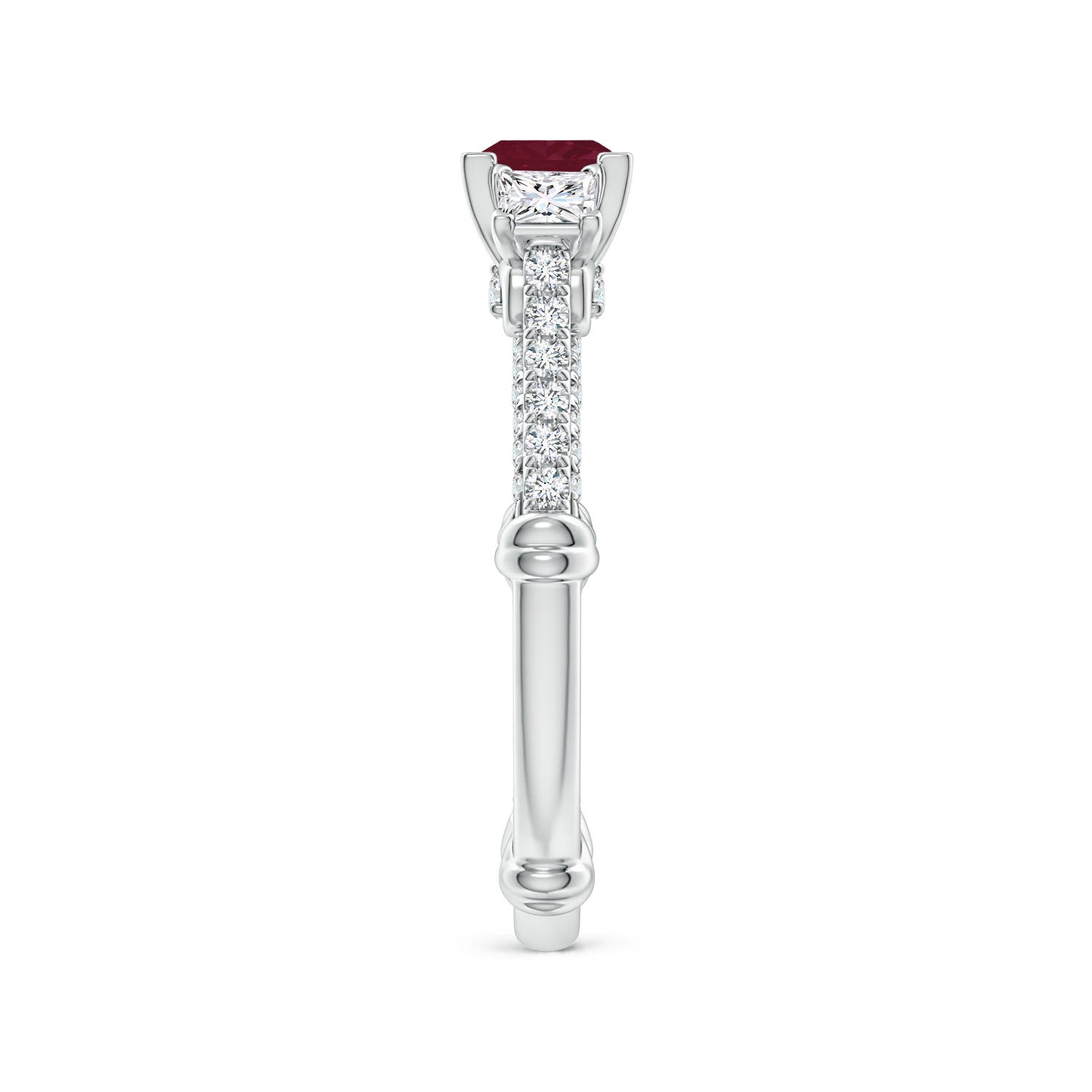 A - Ruby / 1.39 CT / 14 KT White Gold