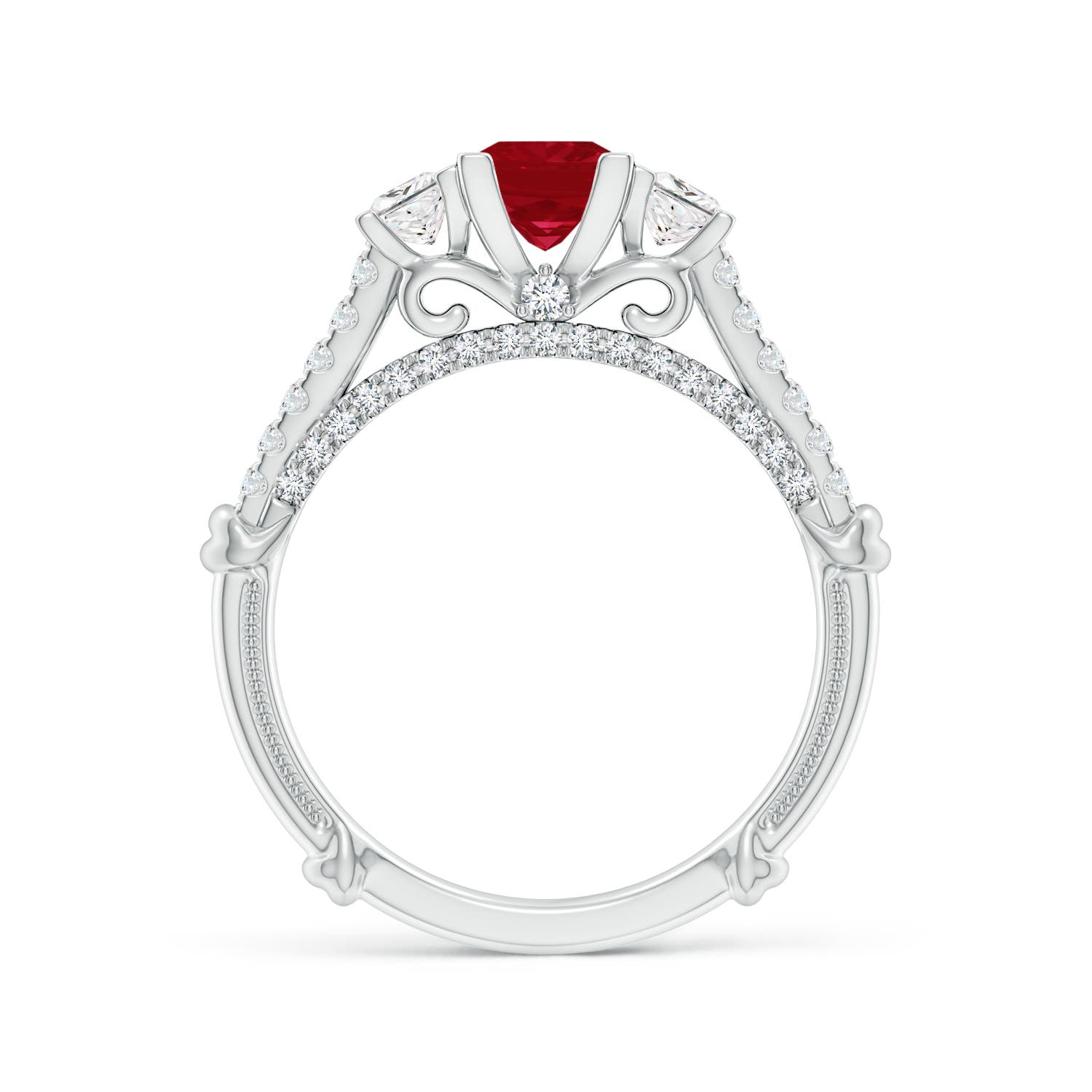 AA - Ruby / 1.39 CT / 14 KT White Gold