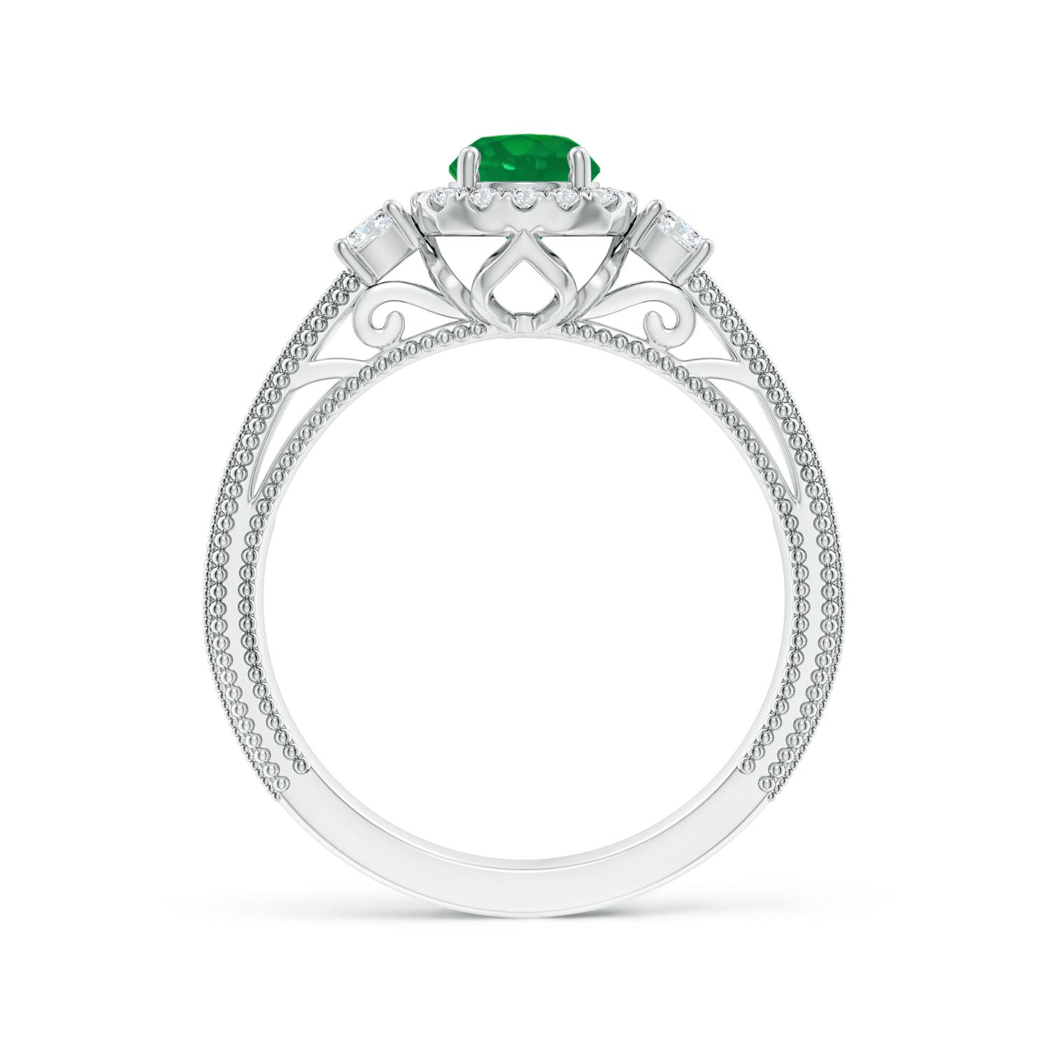 AA - Emerald / 0.83 CT / 14 KT White Gold