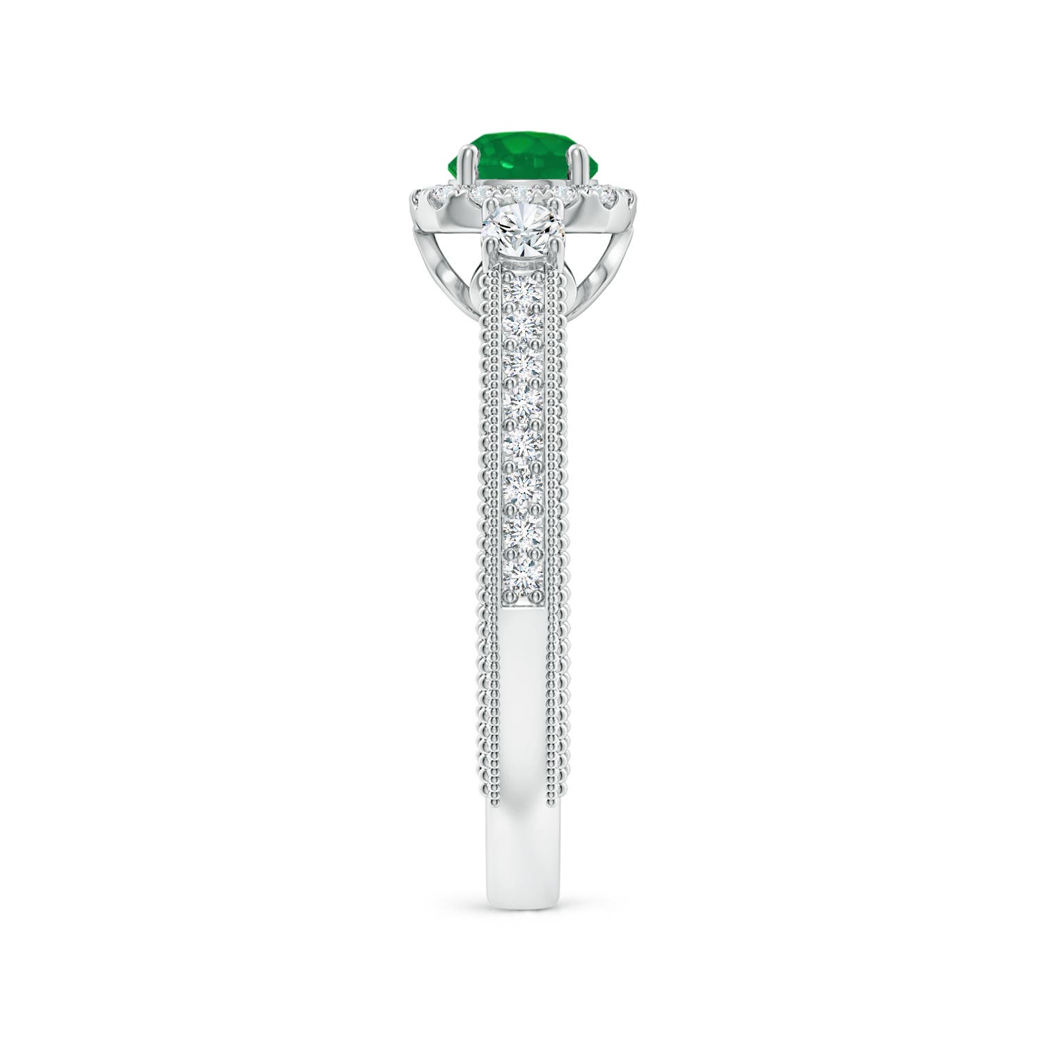 AA - Emerald / 0.83 CT / 14 KT White Gold