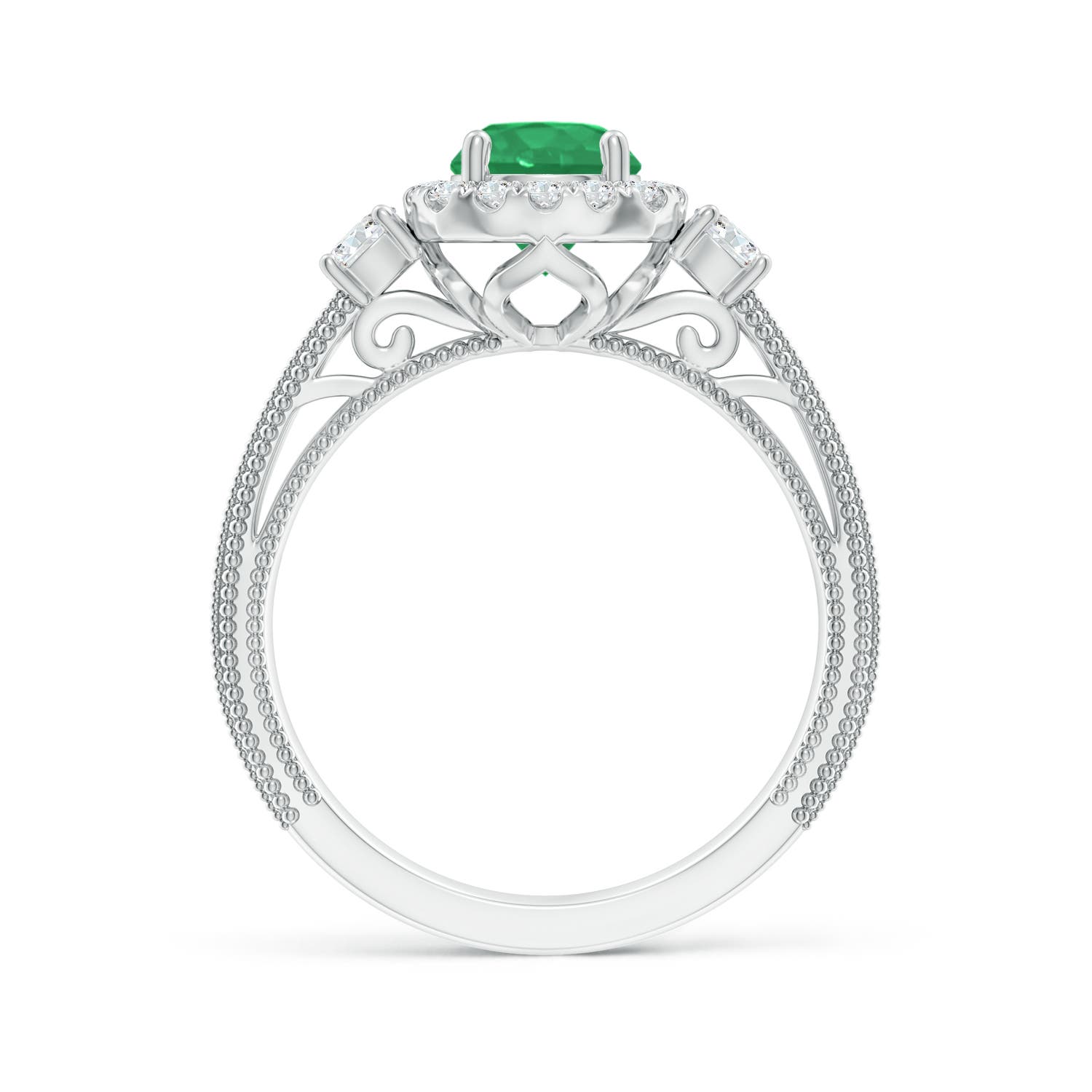 A - Emerald / 1.23 CT / 14 KT White Gold