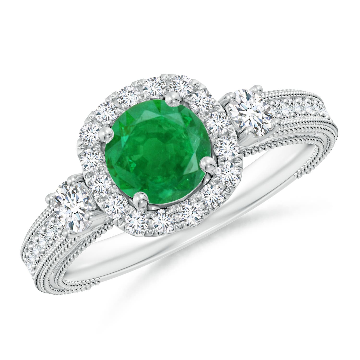 AA - Emerald / 1.23 CT / 14 KT White Gold