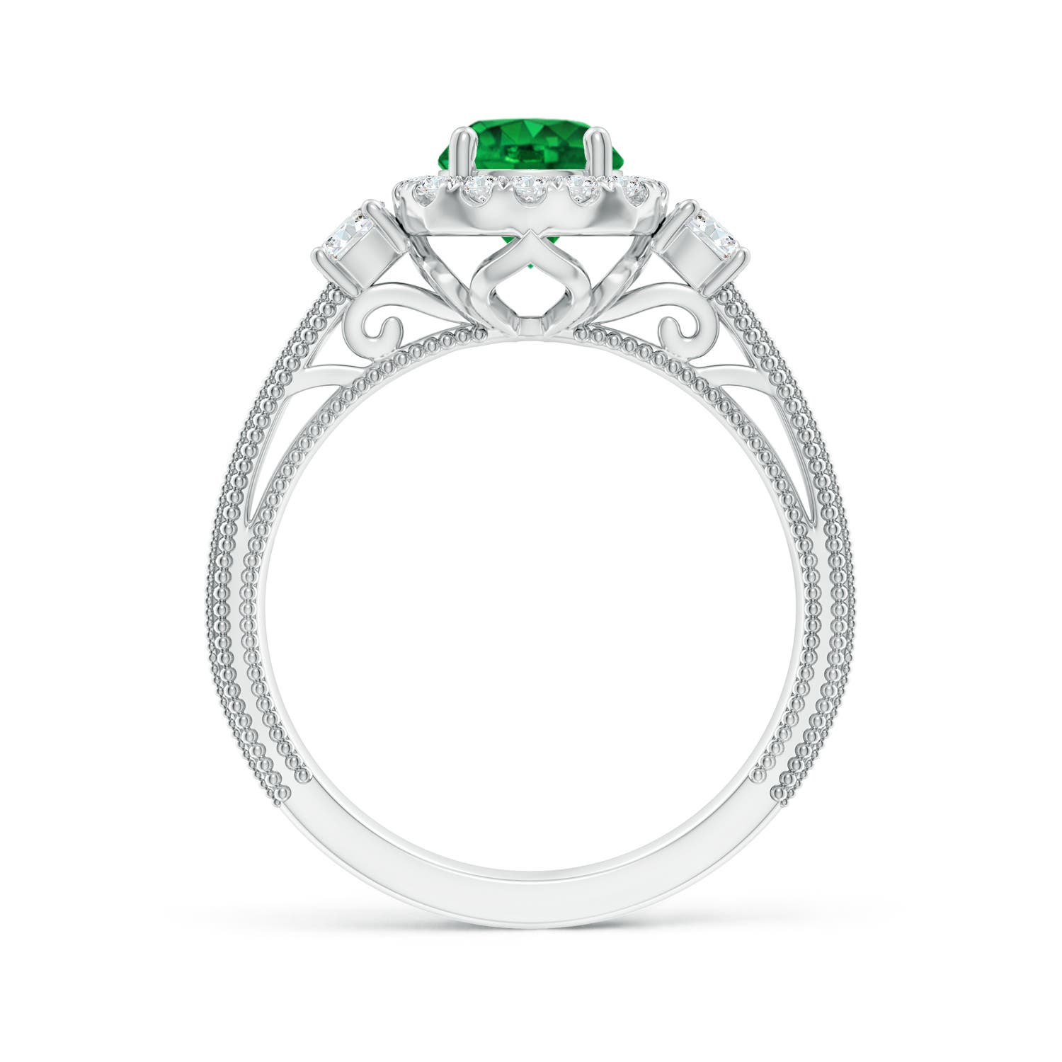 AAAA - Emerald / 1.23 CT / 14 KT White Gold