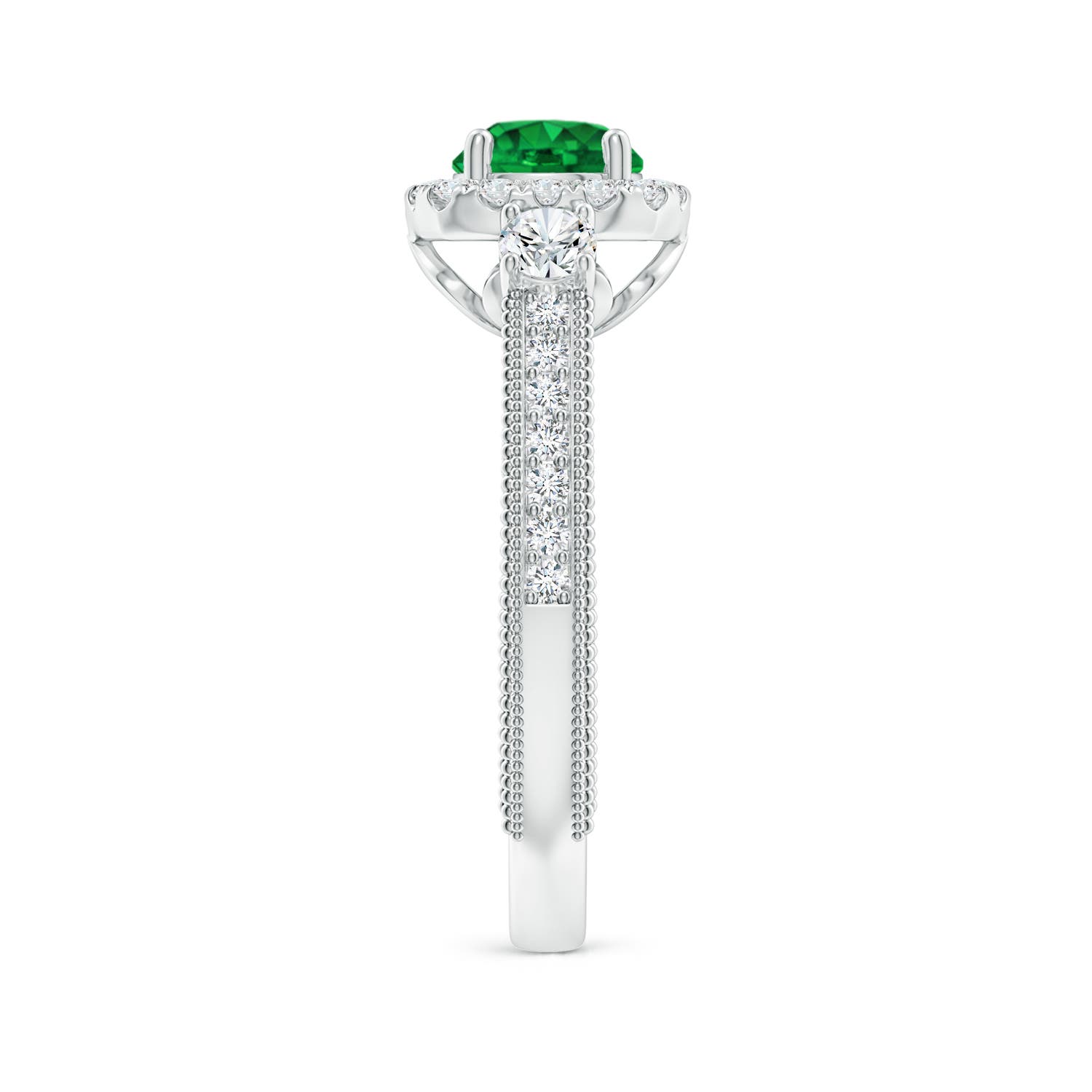 AAAA - Emerald / 1.23 CT / 14 KT White Gold