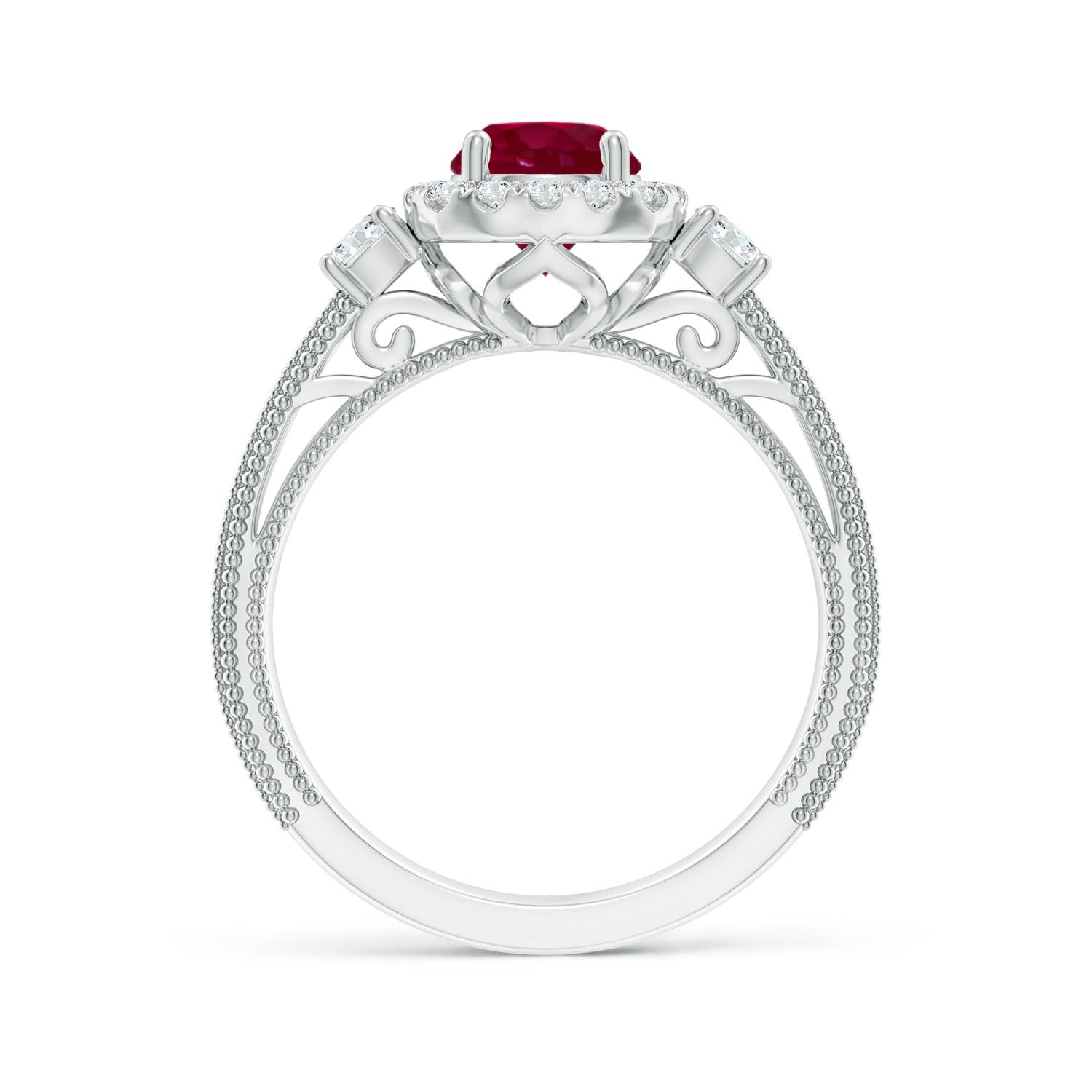 A - Ruby / 1.48 CT / 14 KT White Gold