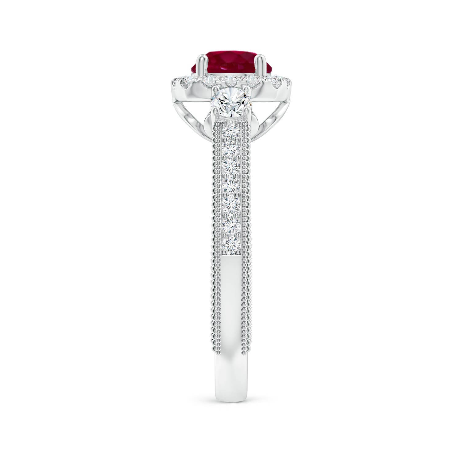 A - Ruby / 1.48 CT / 14 KT White Gold