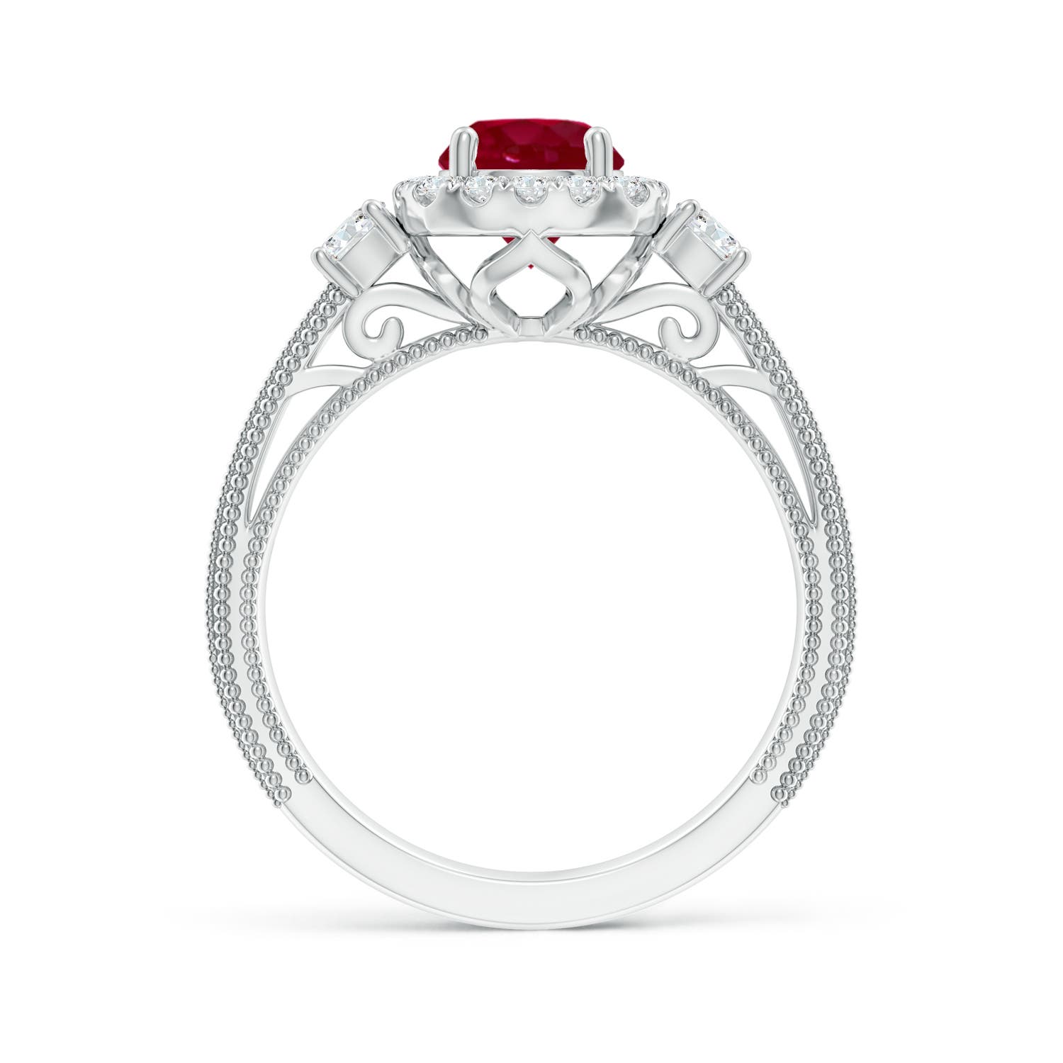 AA - Ruby / 1.48 CT / 14 KT White Gold