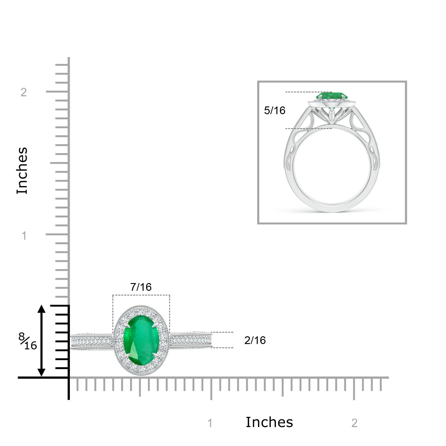 A - Emerald / 1.83 CT / 14 KT White Gold