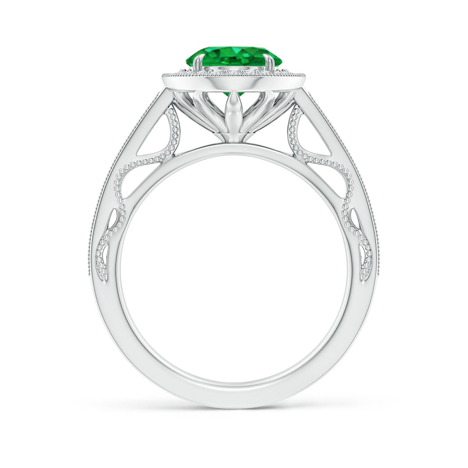 AAA - Emerald / 1.83 CT / 14 KT White Gold