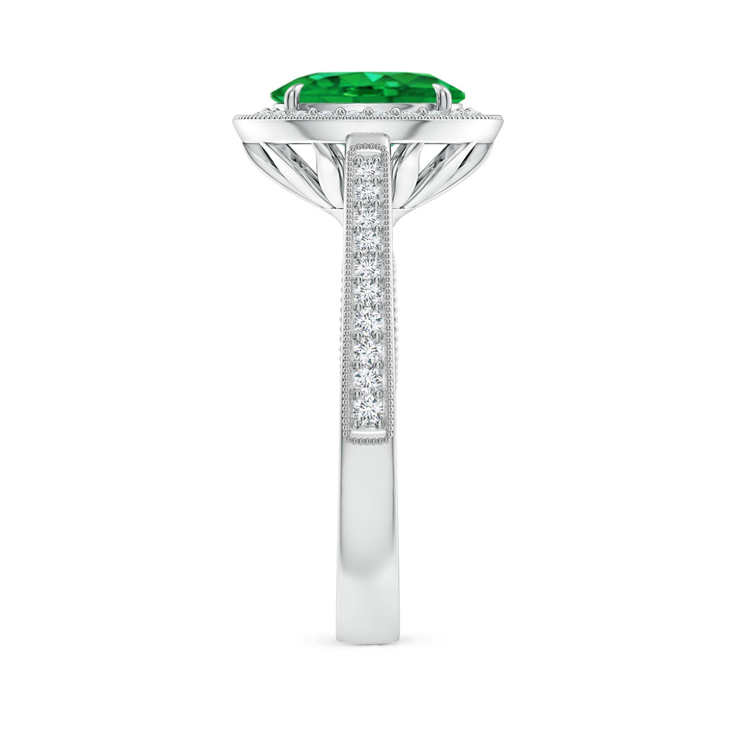 AAA - Emerald / 1.83 CT / 14 KT White Gold