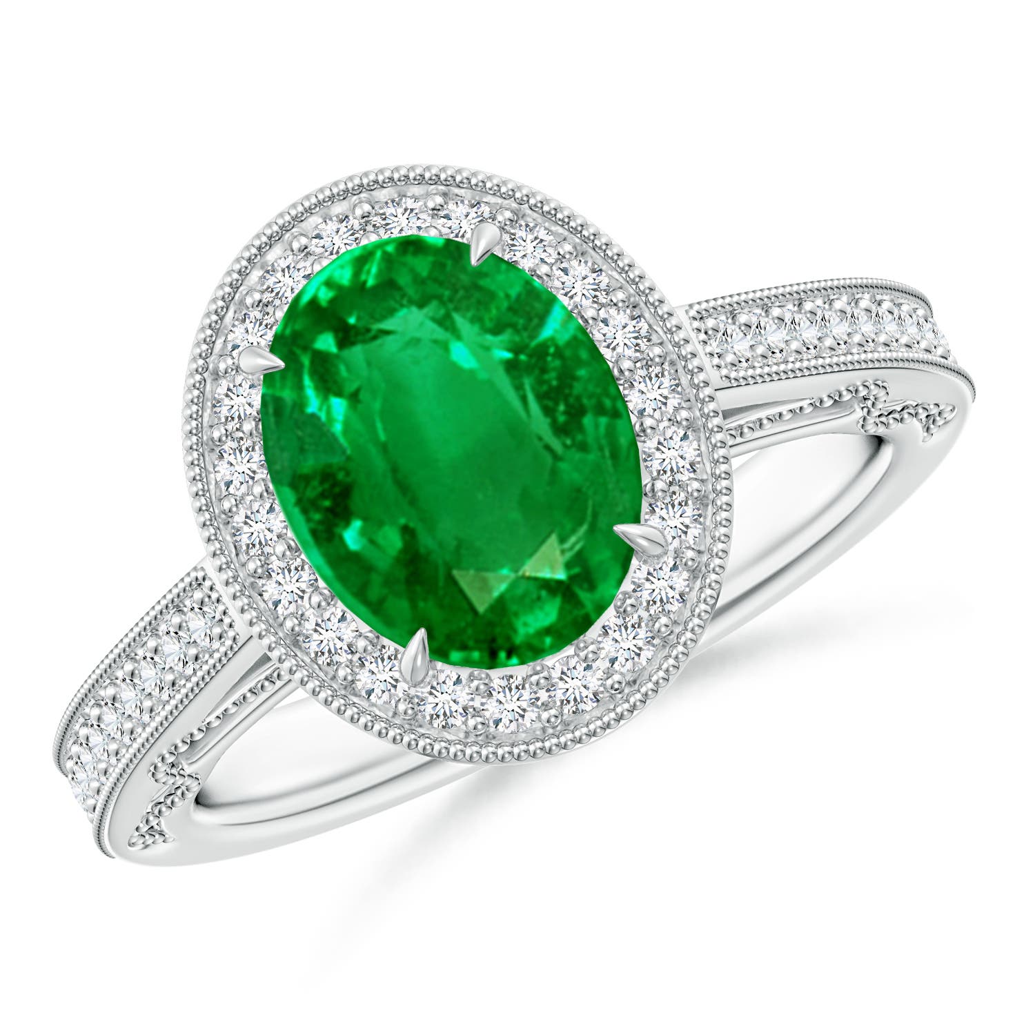 AAAA - Emerald / 1.83 CT / 14 KT White Gold