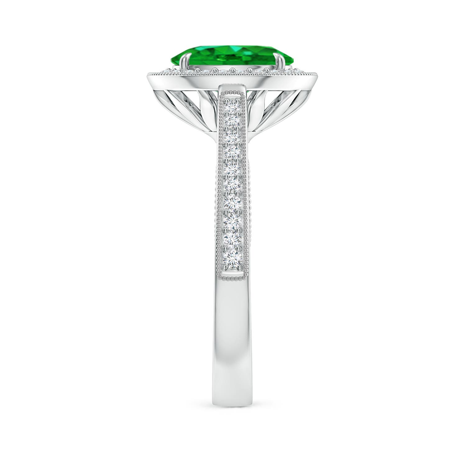 AAAA - Emerald / 1.83 CT / 14 KT White Gold